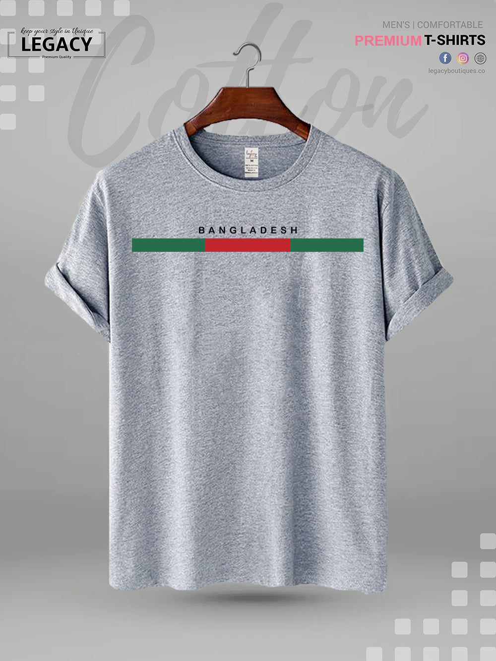 Bangladesh Flag Printed Men&
