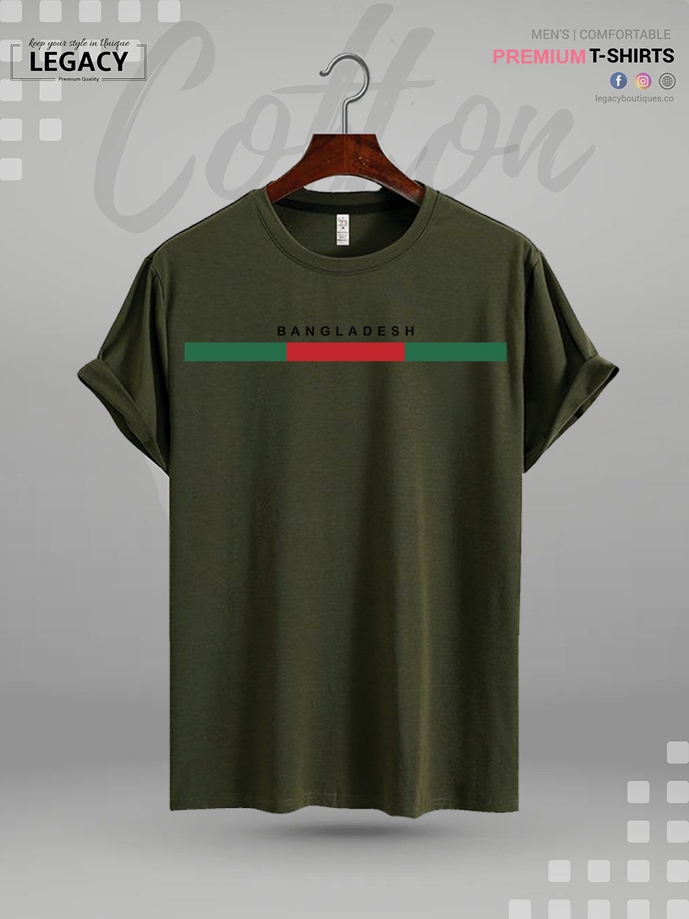 Bangladesh Flag Printed Men&