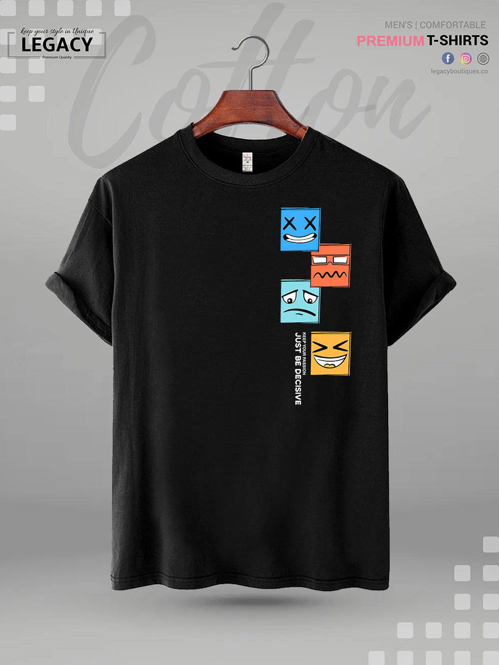 KEEP YOUR PASSION JUST BE DECISIVE Printed Mens T-Shirt