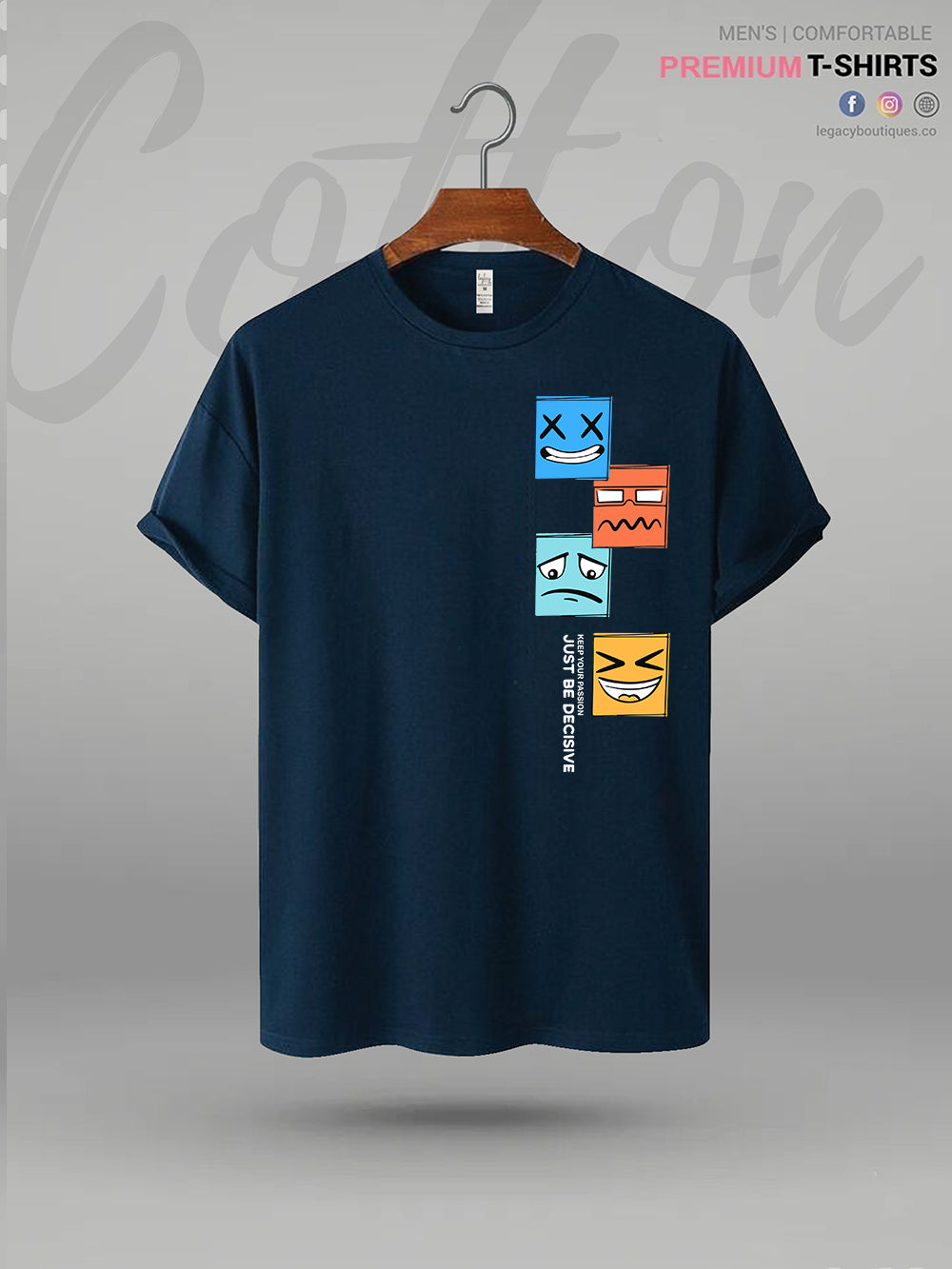 KEEP YOUR PASSION JUST BE DECISIVE Printed Mens T-Shirt