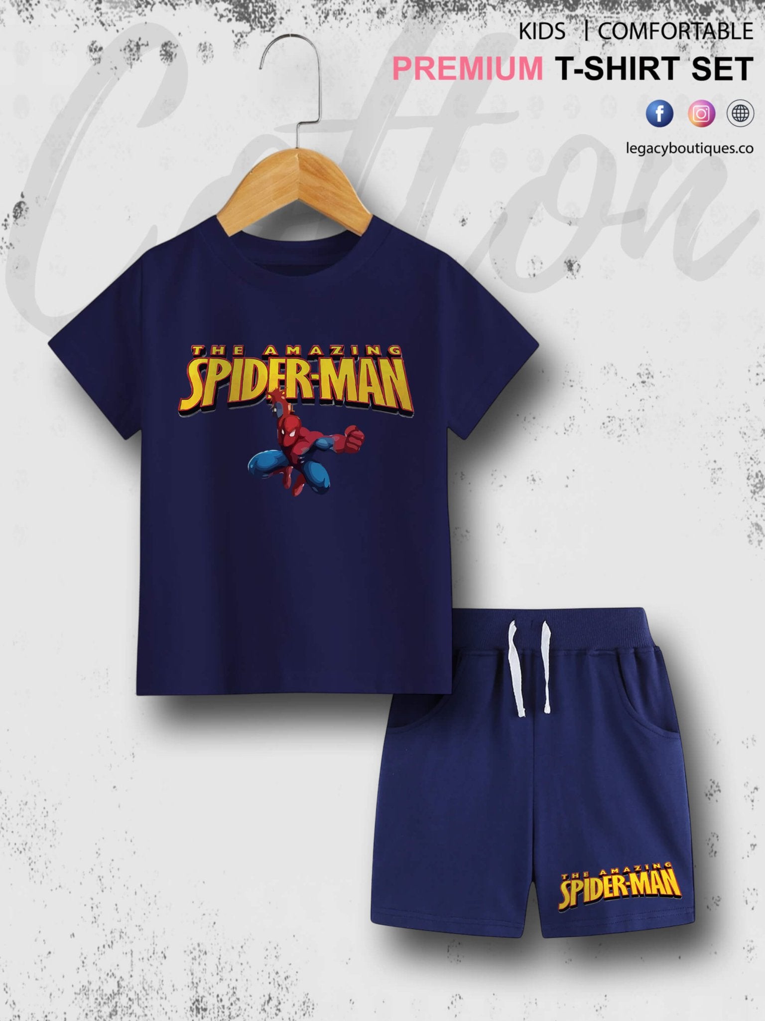 6 Month To 6 Year Babies The Amazing Print High Quality T-shirt Set Legacy Boutiques Legacy Boutiques