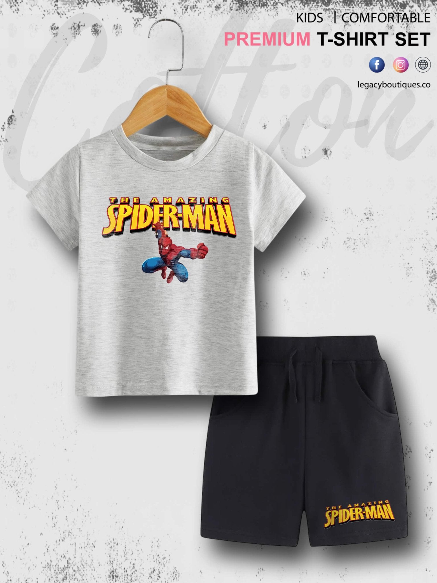 6 Month To 6 Year Babies The Amazing Print High Quality T-shirt Set Legacy Boutiques Legacy Boutiques