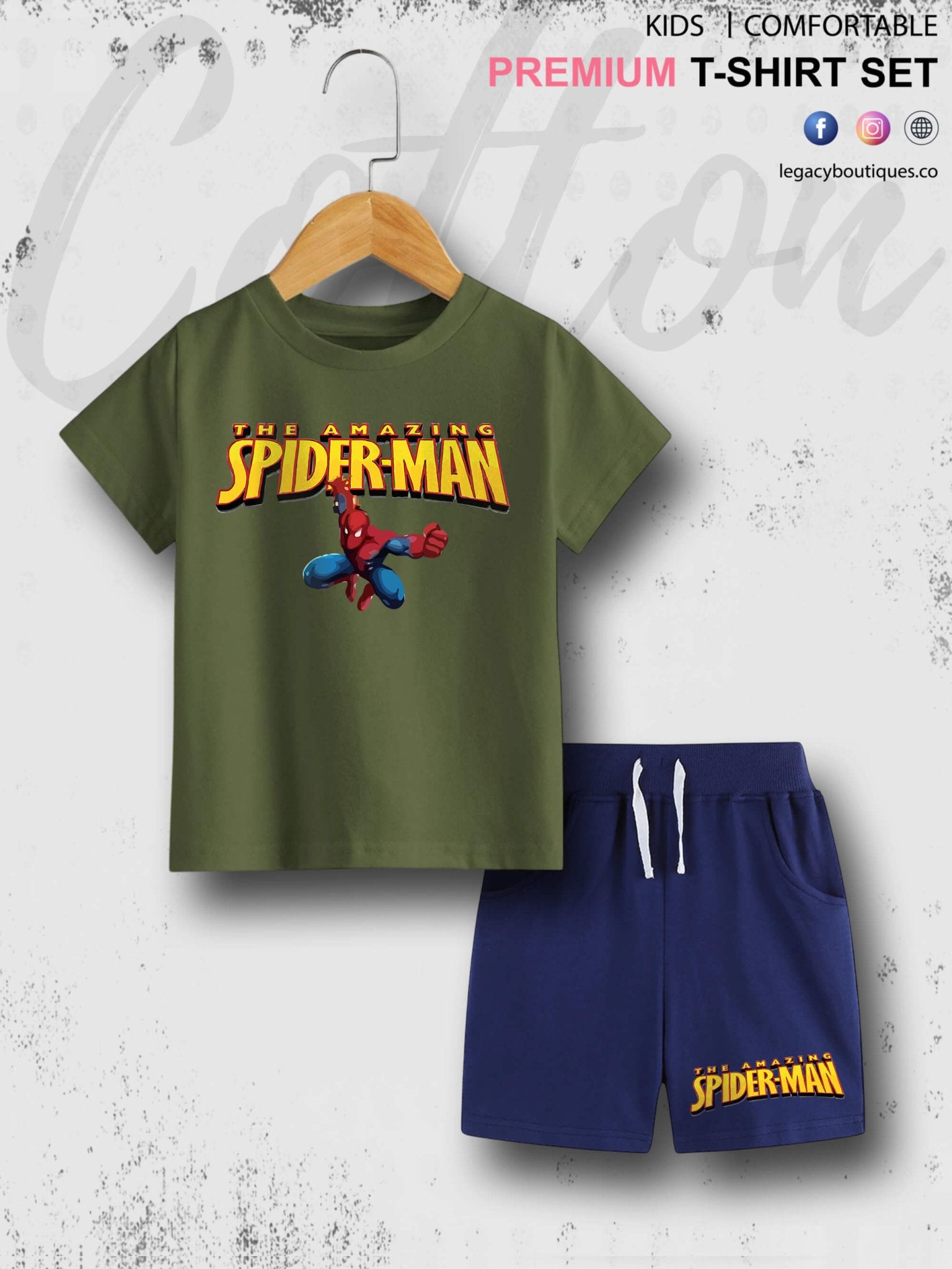 6 Month To 6 Year Babies The Amazing Print High Quality T-shirt Set Legacy Boutiques Legacy Boutiques