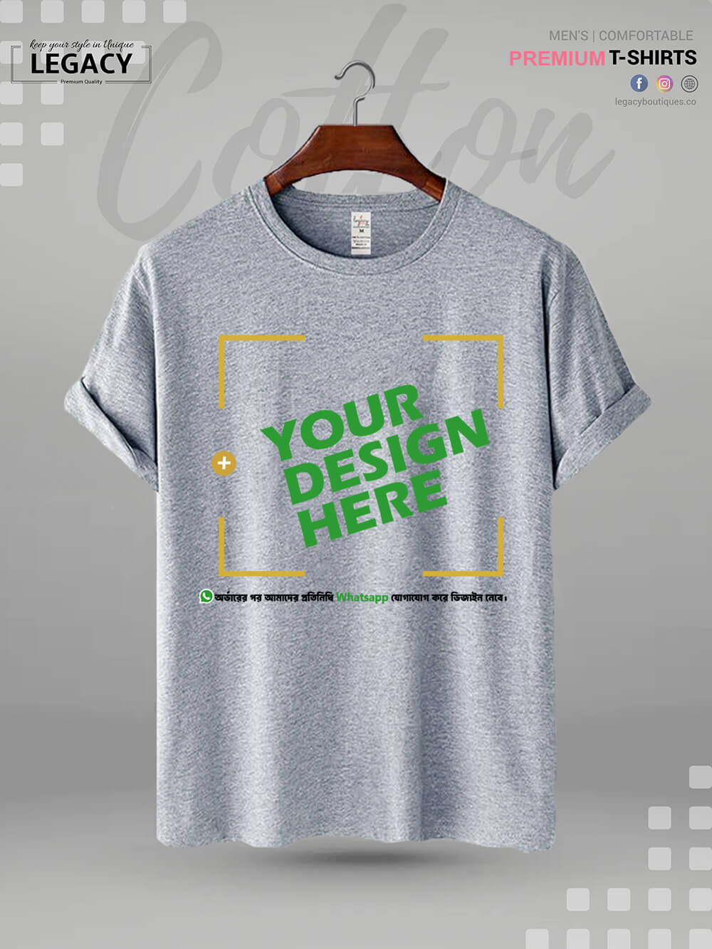 Customise your own Colourful Design cotton t-shirt BD