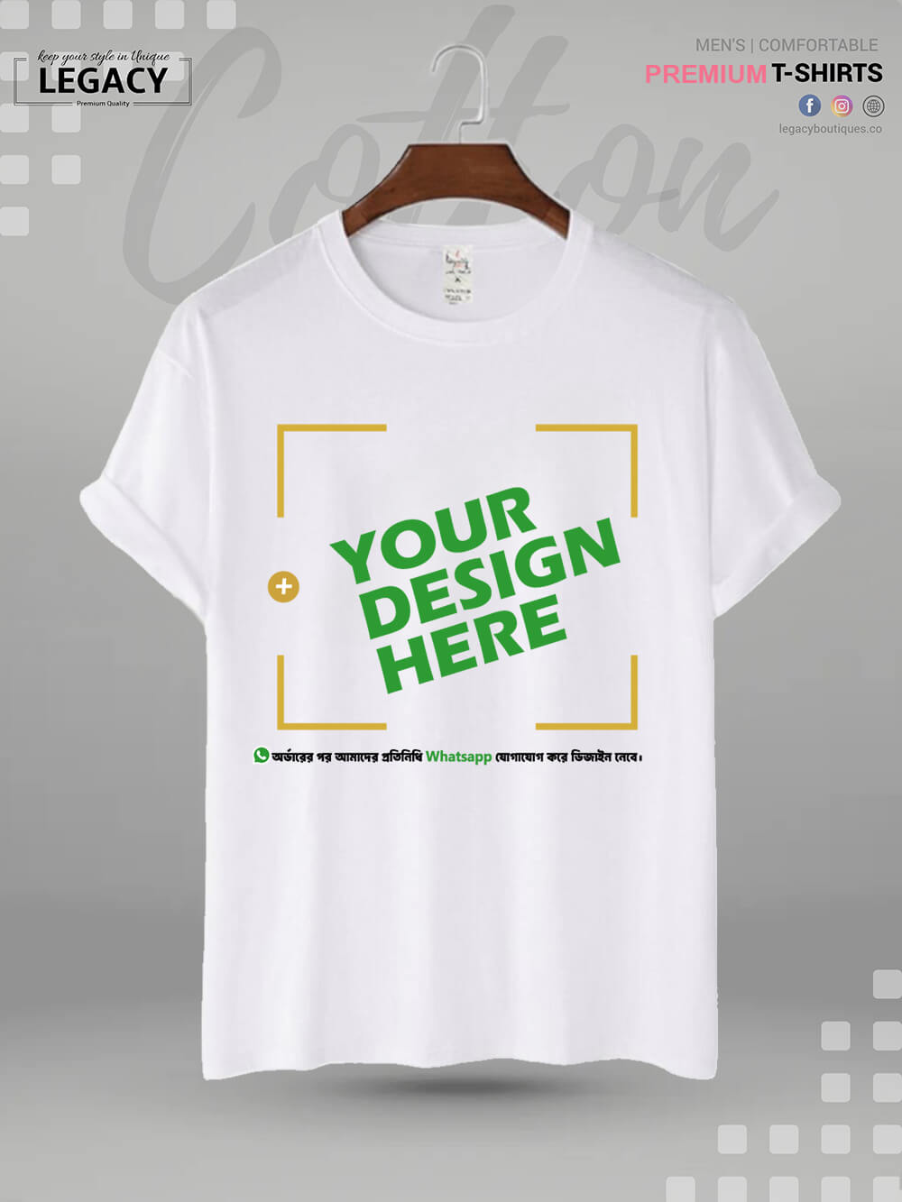 Customise your own Colourful Design cotton t-shirt BD