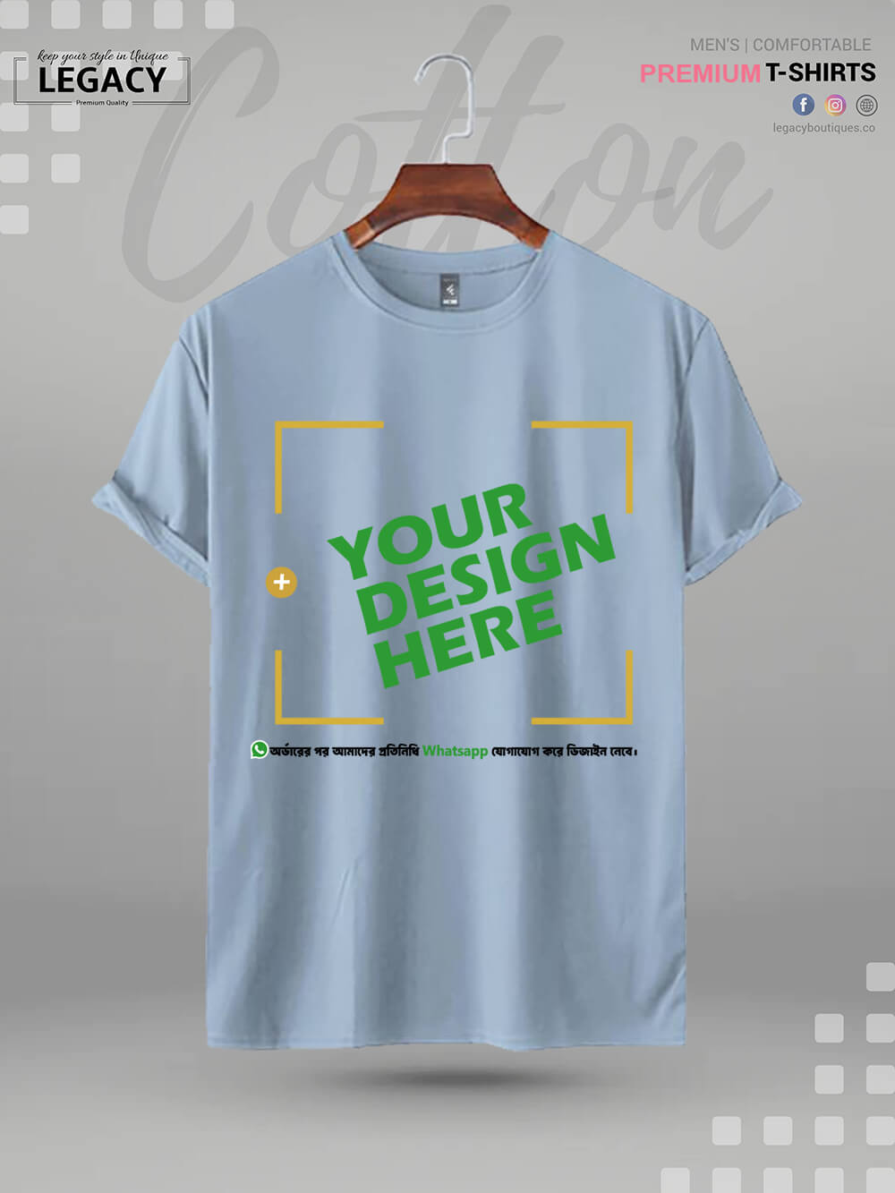 Customise your own Colourful Design cotton t-shirt BD