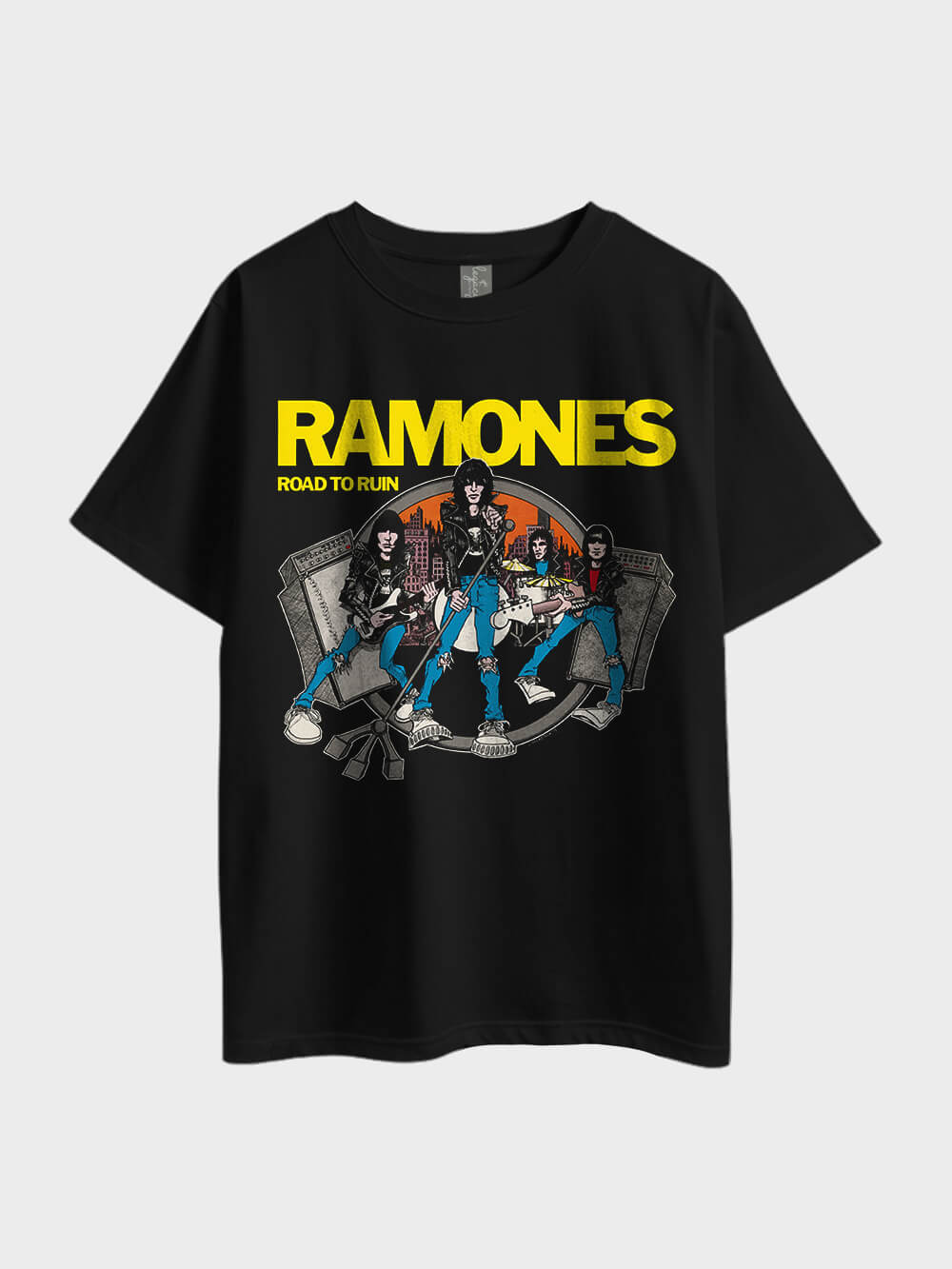 Absolute Cult Ramones Road to Ruin Metal Oversized Mens High Quality In Lowest Price Tee Only At Legacy Boutiques Dhaka Legacy Boutiques Legacy Boutiques