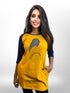 Alone Girl Printed Ladies Long T-shirt Raglan Sleeve Side Pocket For Women&