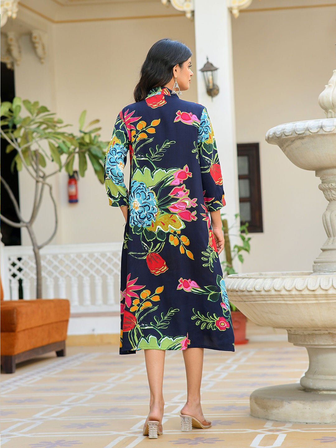 Azure Bloom Straight Kurta Legacy Boutiques Legacy Boutiques