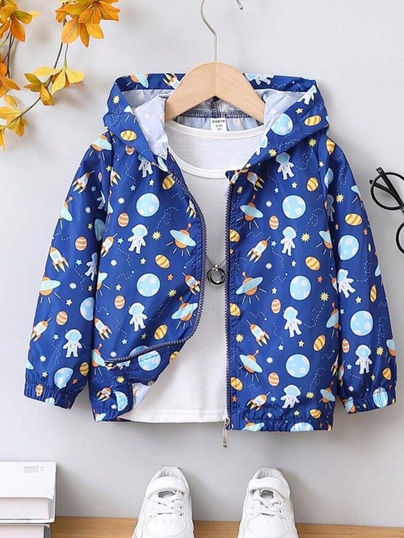 babies space theme printed zipper jacket Legacy Boutiques Legacy Boutiques