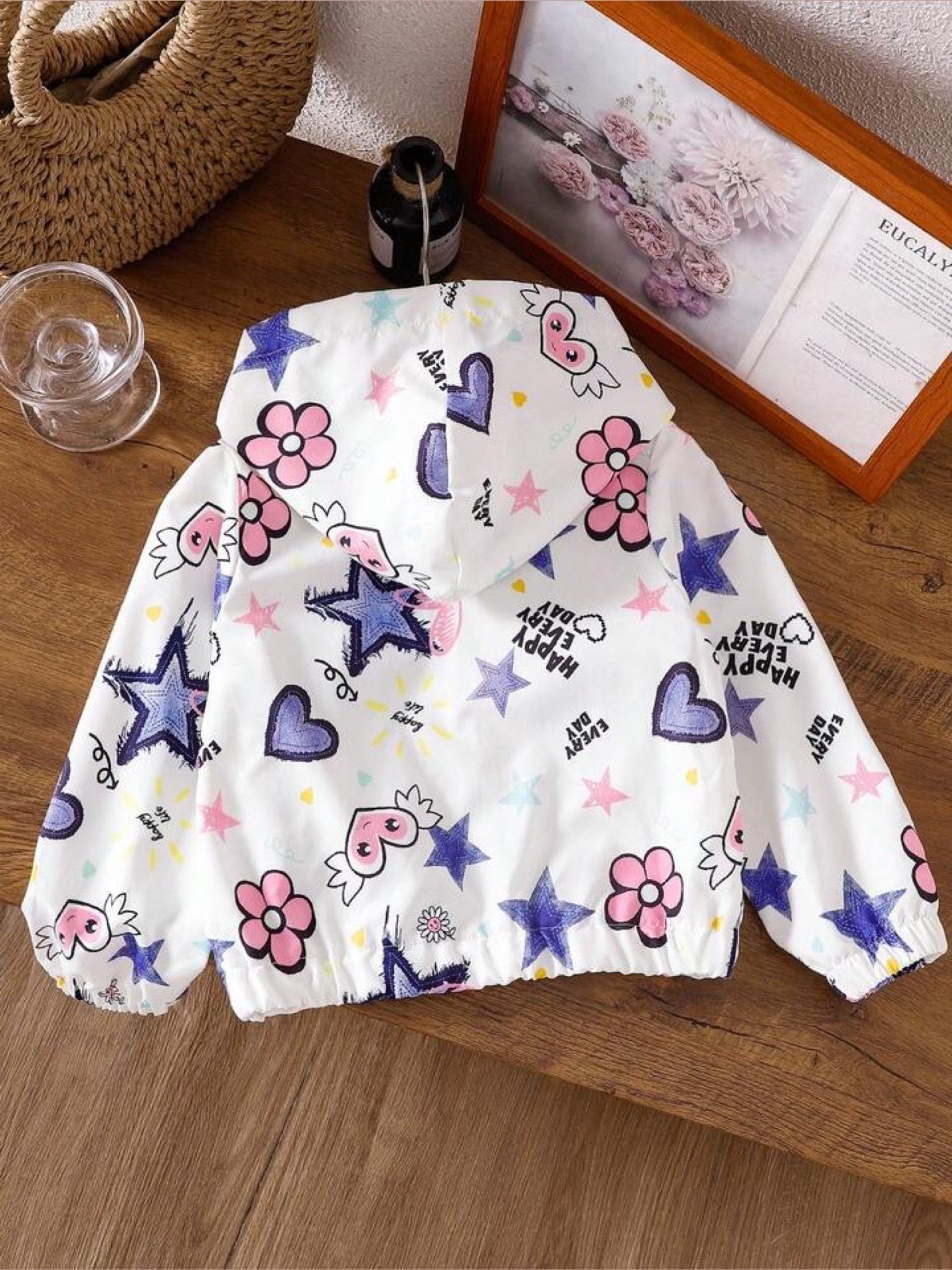 baby hooded jacket Floral Heart Print Legacy Boutiques Legacy Boutiques