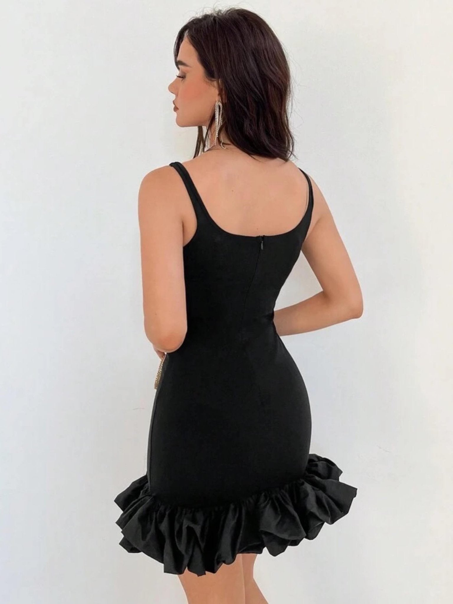 Back Zipper Ruffle Hem Style Party Dress Legacy Boutiques Legacy Boutiques