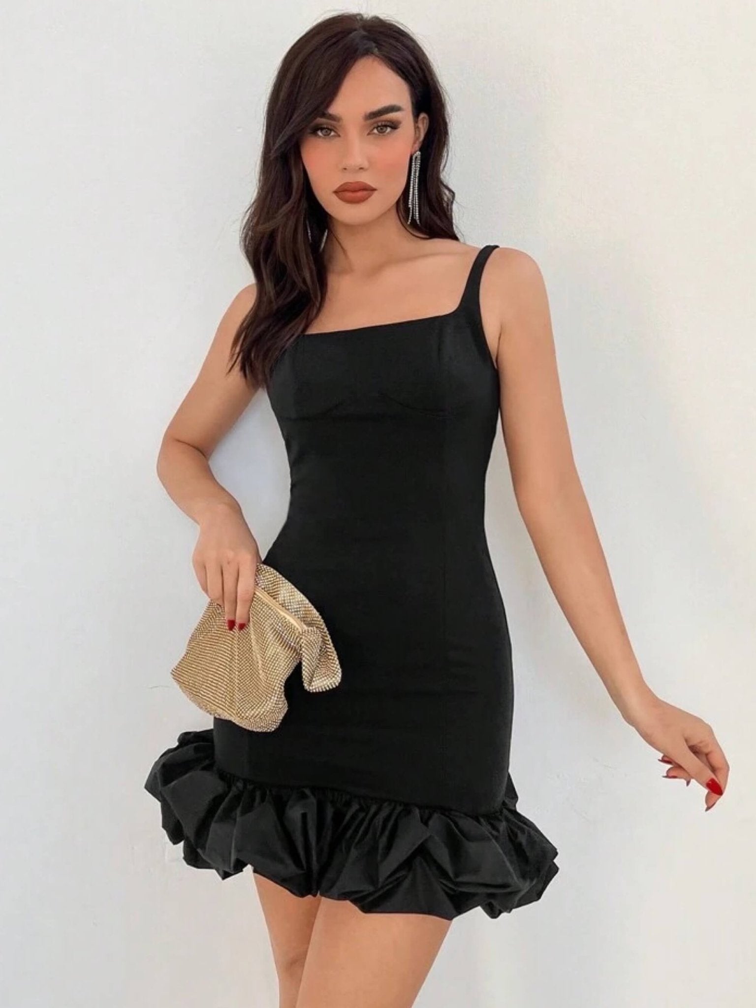 Back Zipper Ruffle Hem Style Party Dress Legacy Boutiques Legacy Boutiques