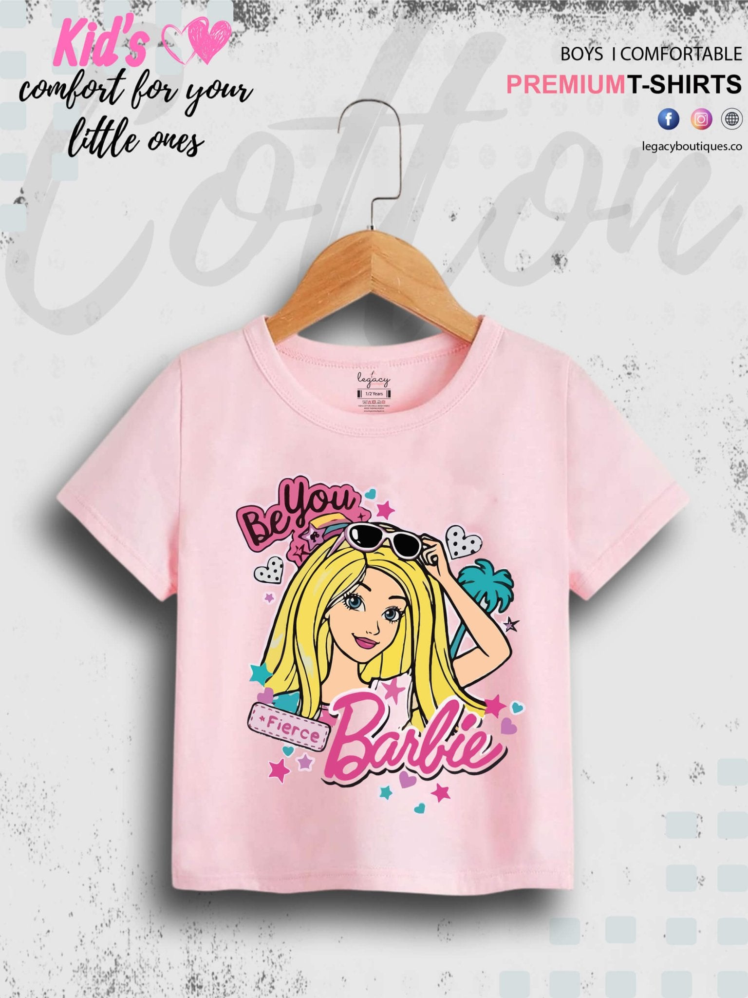 Barbie Be Brave Printed 1 To 11 Year Girls T-Shirt In Lowest Price Only In Dhaka Legacy Boutiques Legacy Boutiques
