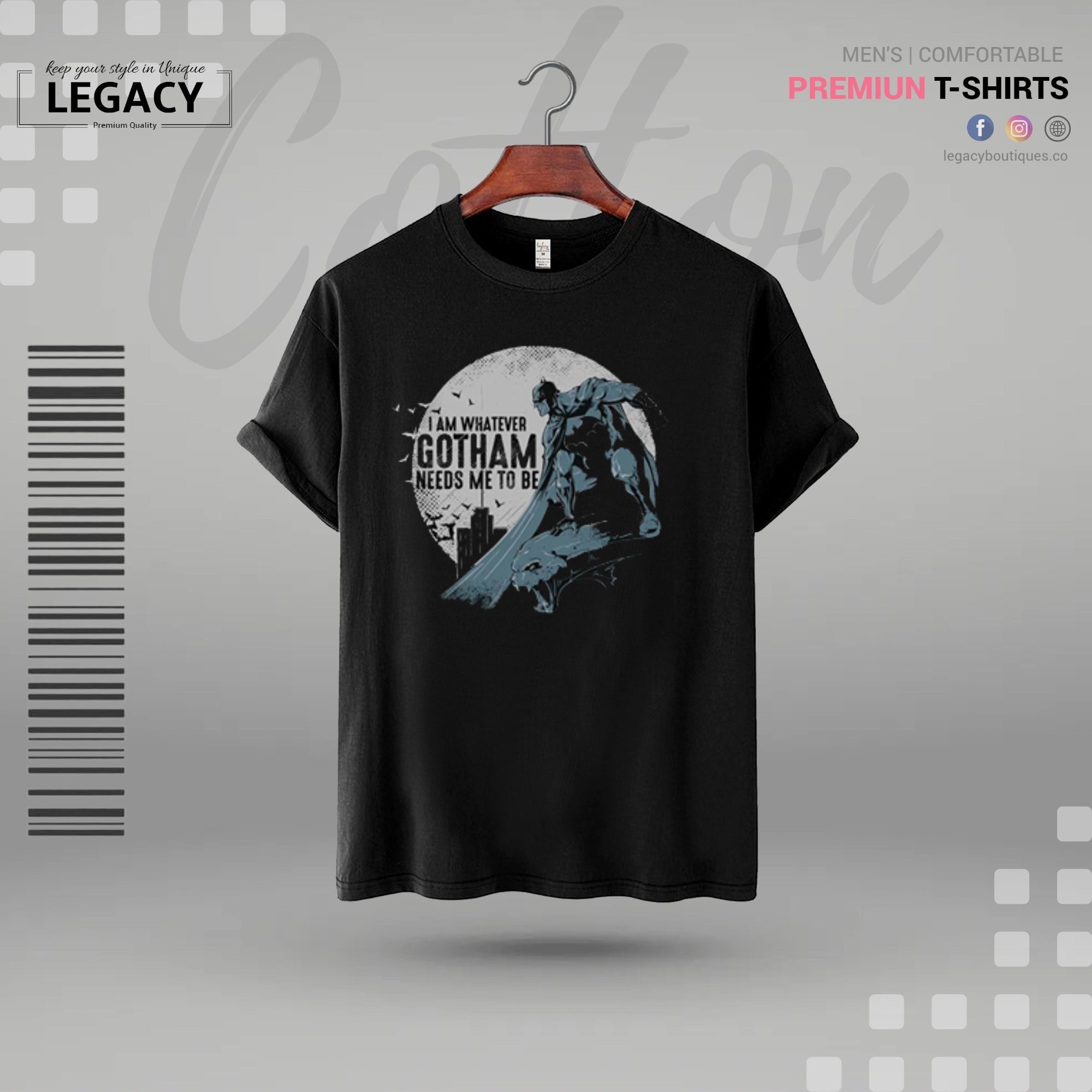 Batman Premium Cotton T-Shirt Legacy Boutiques Legacy Boutiques