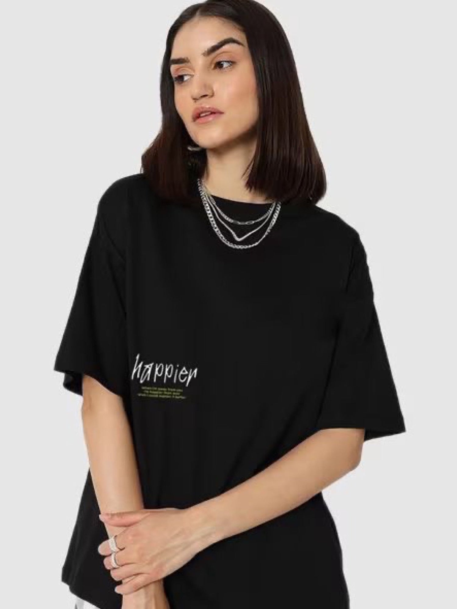 Billie Eilish Happier Than Ever Graphic Printed Drop Shoulder T-shirt Legacy Boutiques Bangladesh Legacy Boutiques Legacy Boutiques