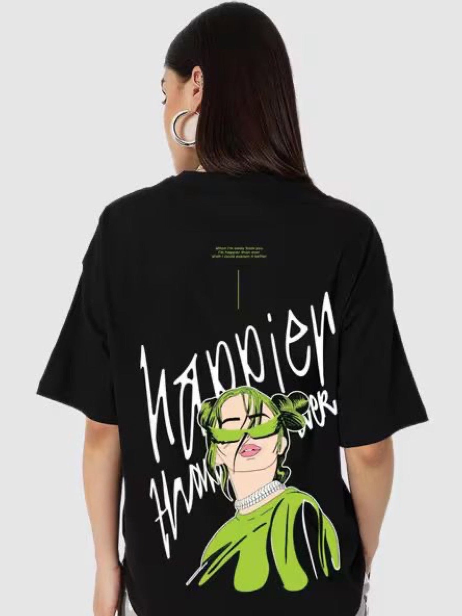 Billie Eilish Happier Than Ever Graphic Printed Drop Shoulder T-shirt Legacy Boutiques Bangladesh Legacy Boutiques Legacy Boutiques