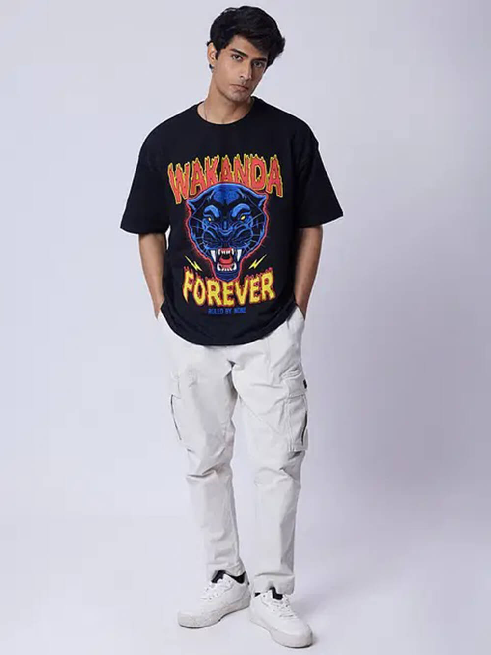 Black Panther Wakanda Forever Print Men&