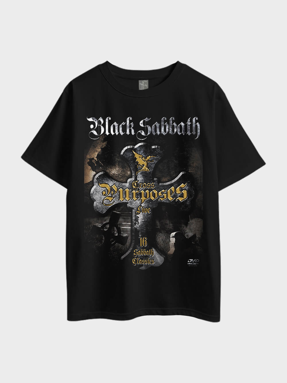 Black Sabbath Purposes Live 16 Sabbath Classics DVD Metal Oversized Mens Premium Quality Tee At Legacy Boutiques BD Legacy Boutiques Legacy Boutiques