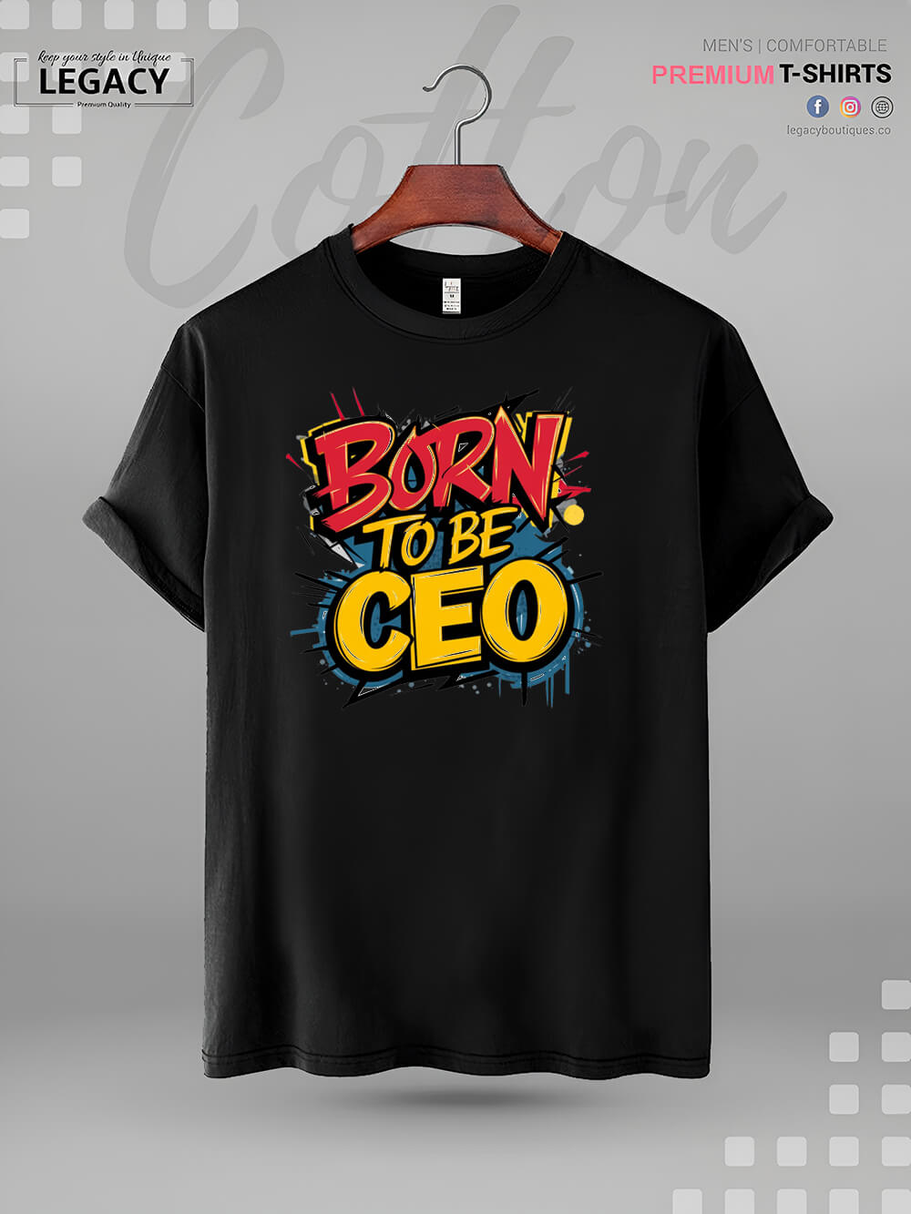 Born To Be CEO Print Men&