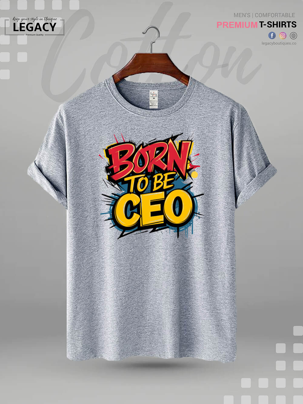 Born To Be CEO Print Men&