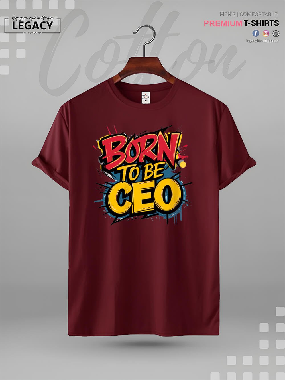 Born To Be CEO Print Men&