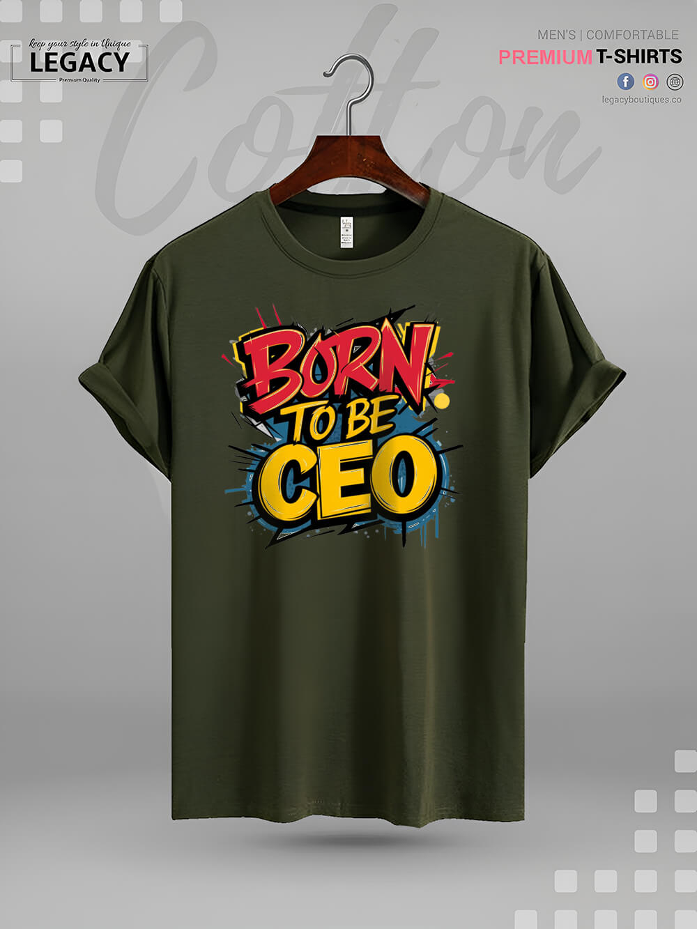 Born To Be CEO Print Men&