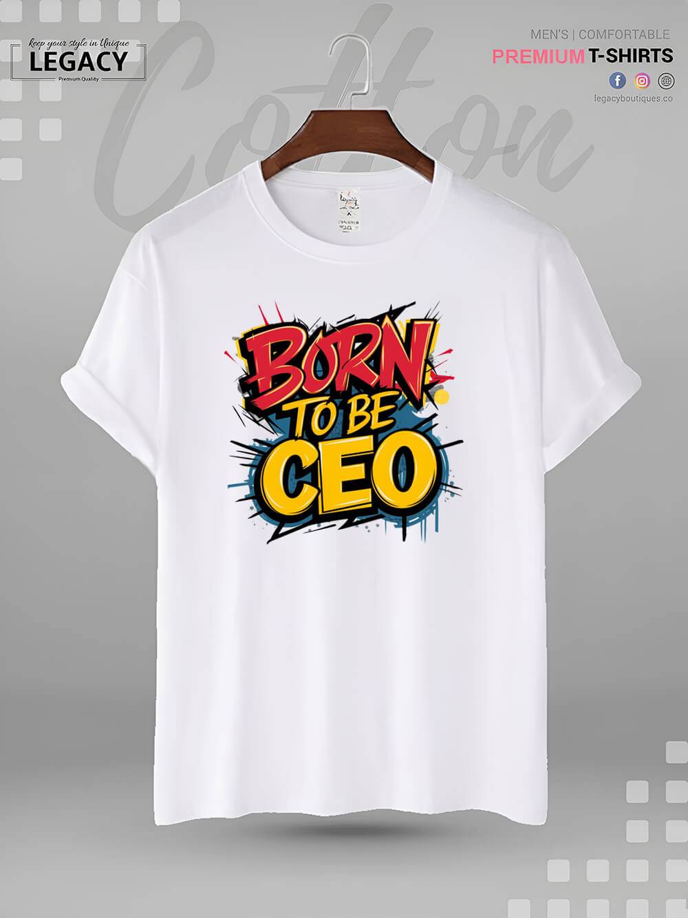 Born To Be CEO Print Men&