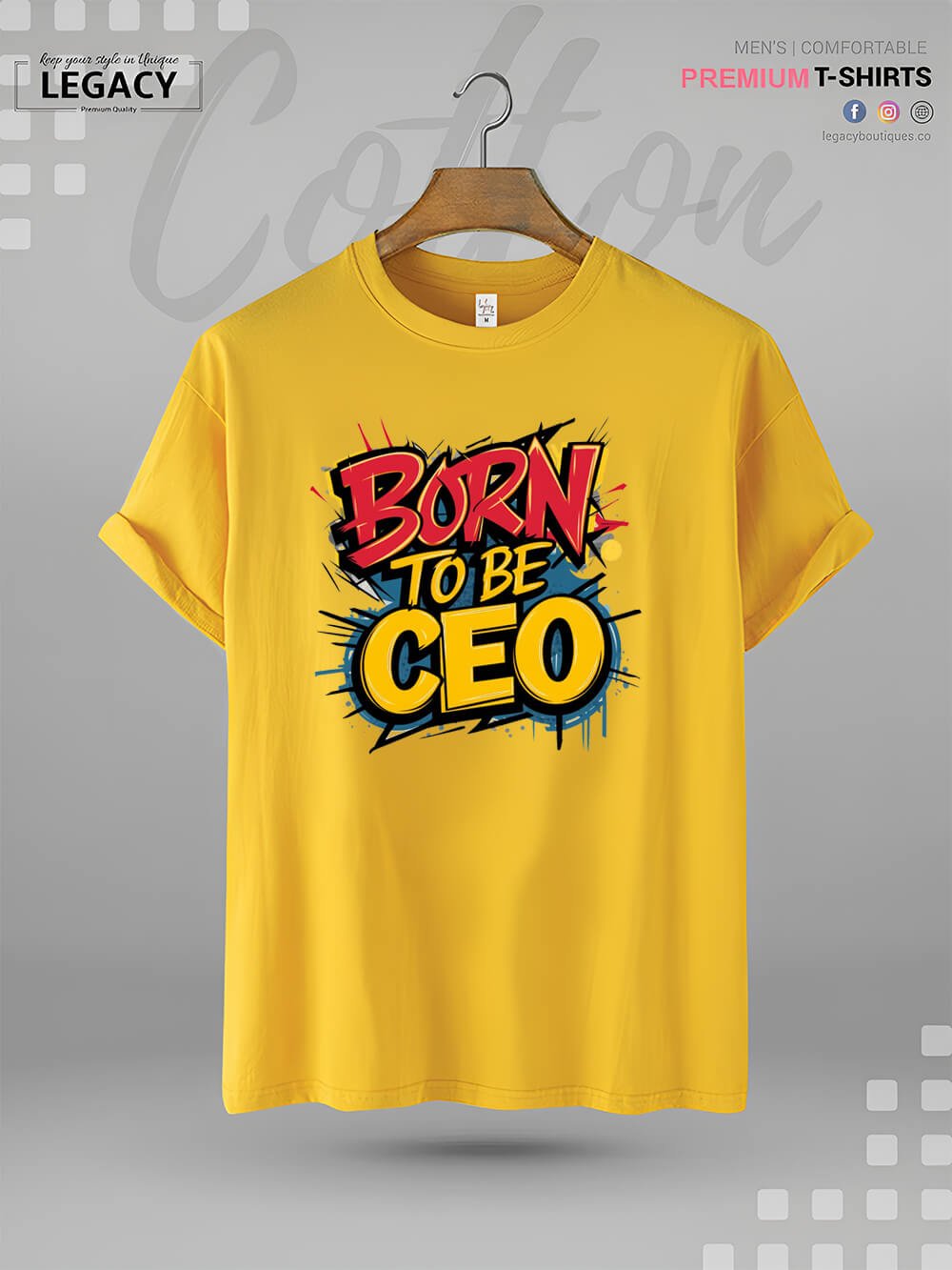 Born To Be CEO Print Men&