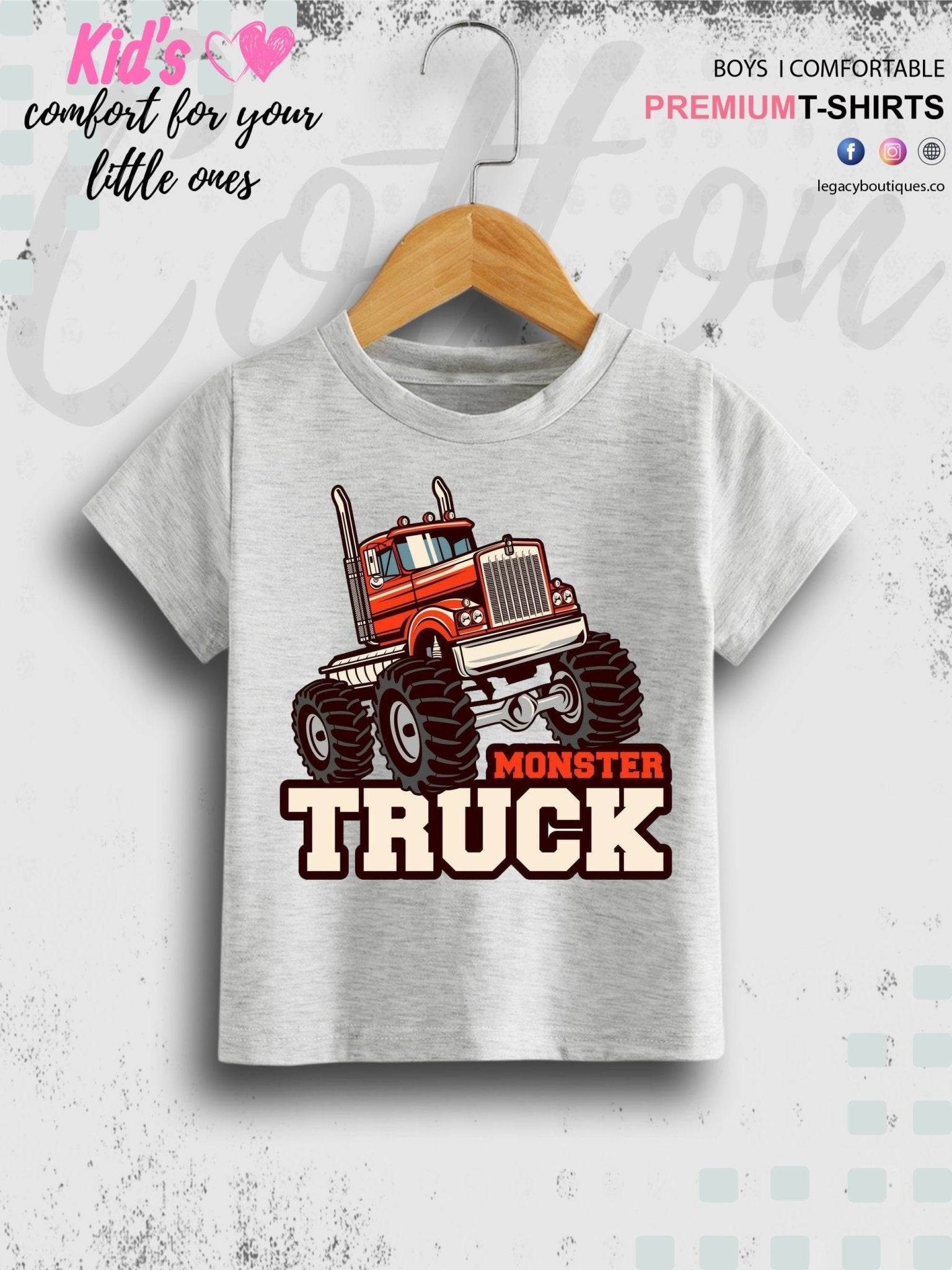 Boys Typography Printed Round Neck Cotton T-shirt Legacy Boutiques Legacy Boutiques