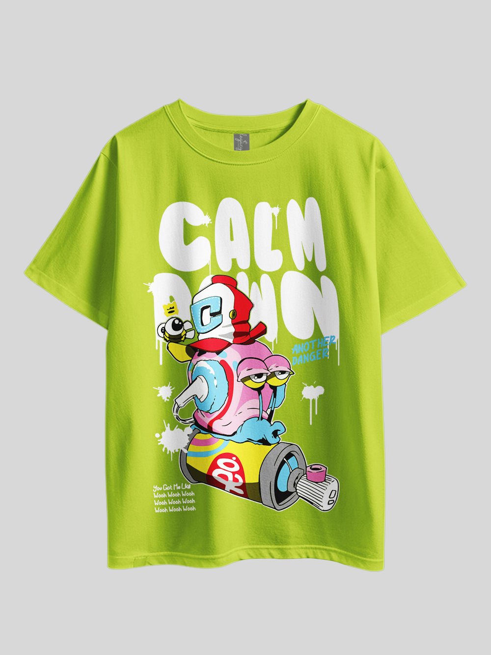 "CALM DAWN ANOTHE DANGER,You Got Me Like Wooh Wooh Wooh" Printed Drop Shoulder T-shirt Legacy Boutiques Bangladesh Legacy Boutiques Legacy Boutiques