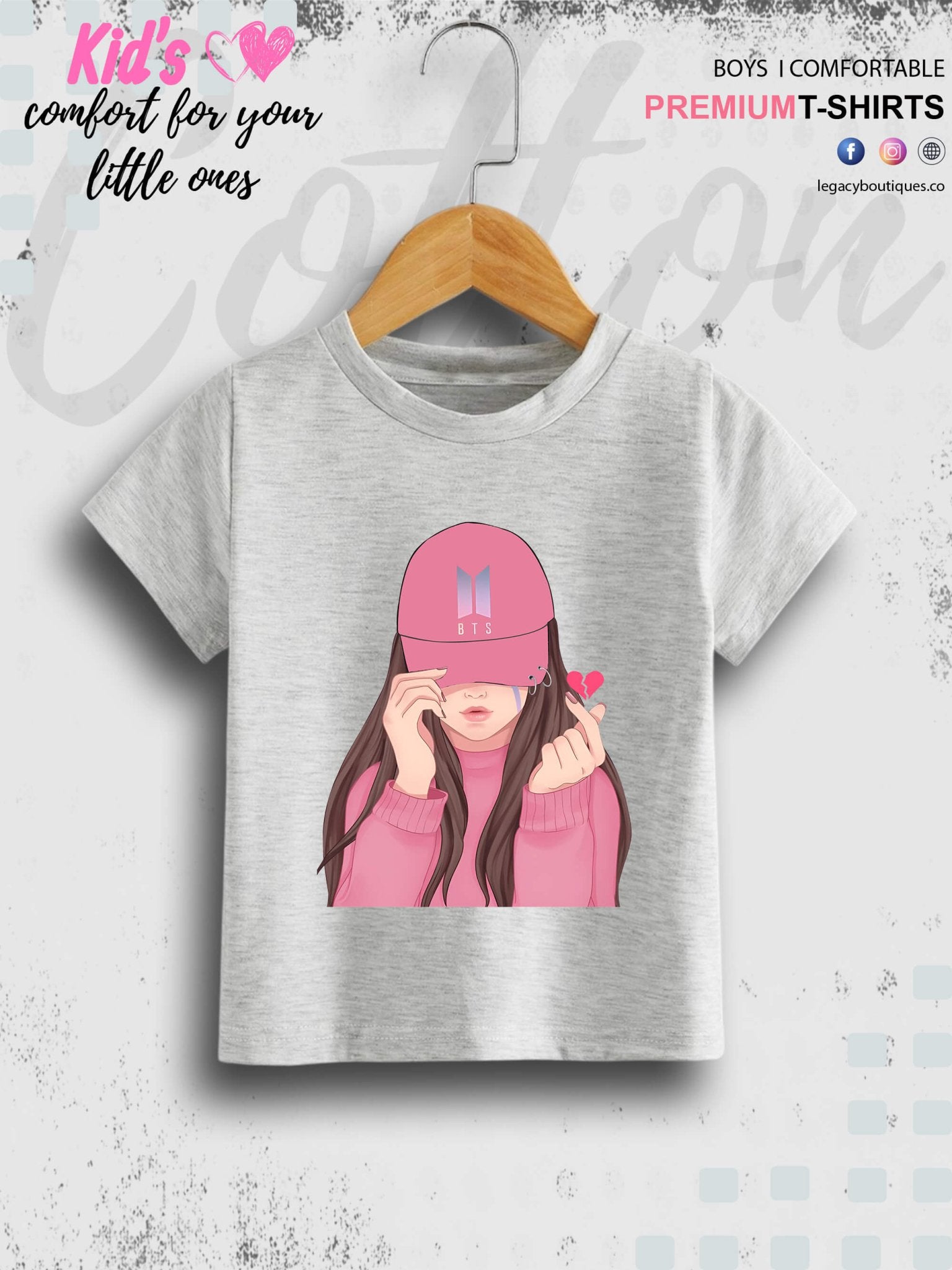 Cap Girl Printed Kids Girls High Quality T-Shirt In Best Price Only In Chittagong Legacy Boutiques Legacy Boutiques