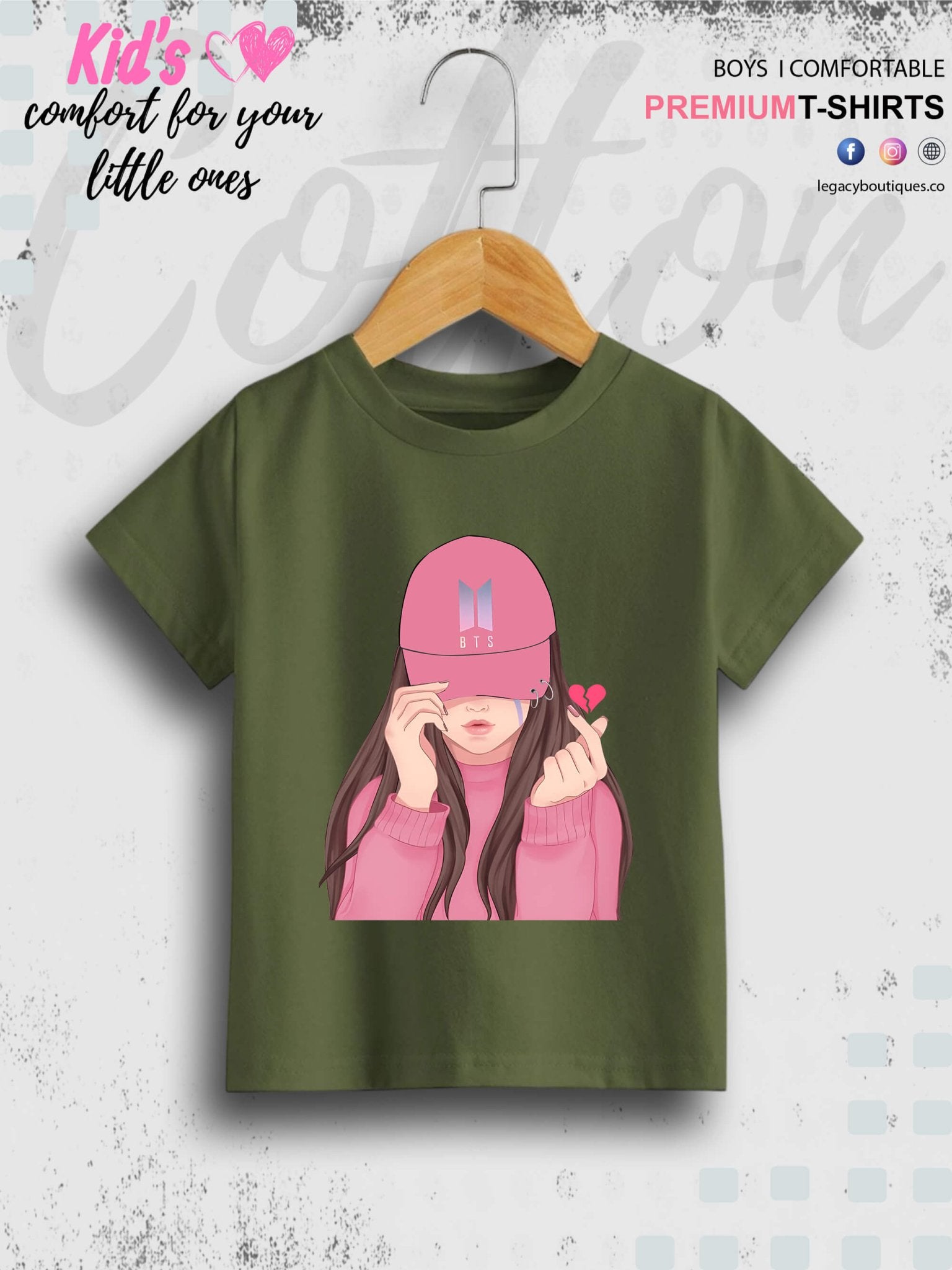 Cap Girl Printed Kids Girls High Quality T-Shirt In Best Price Only In Chittagong Legacy Boutiques Legacy Boutiques