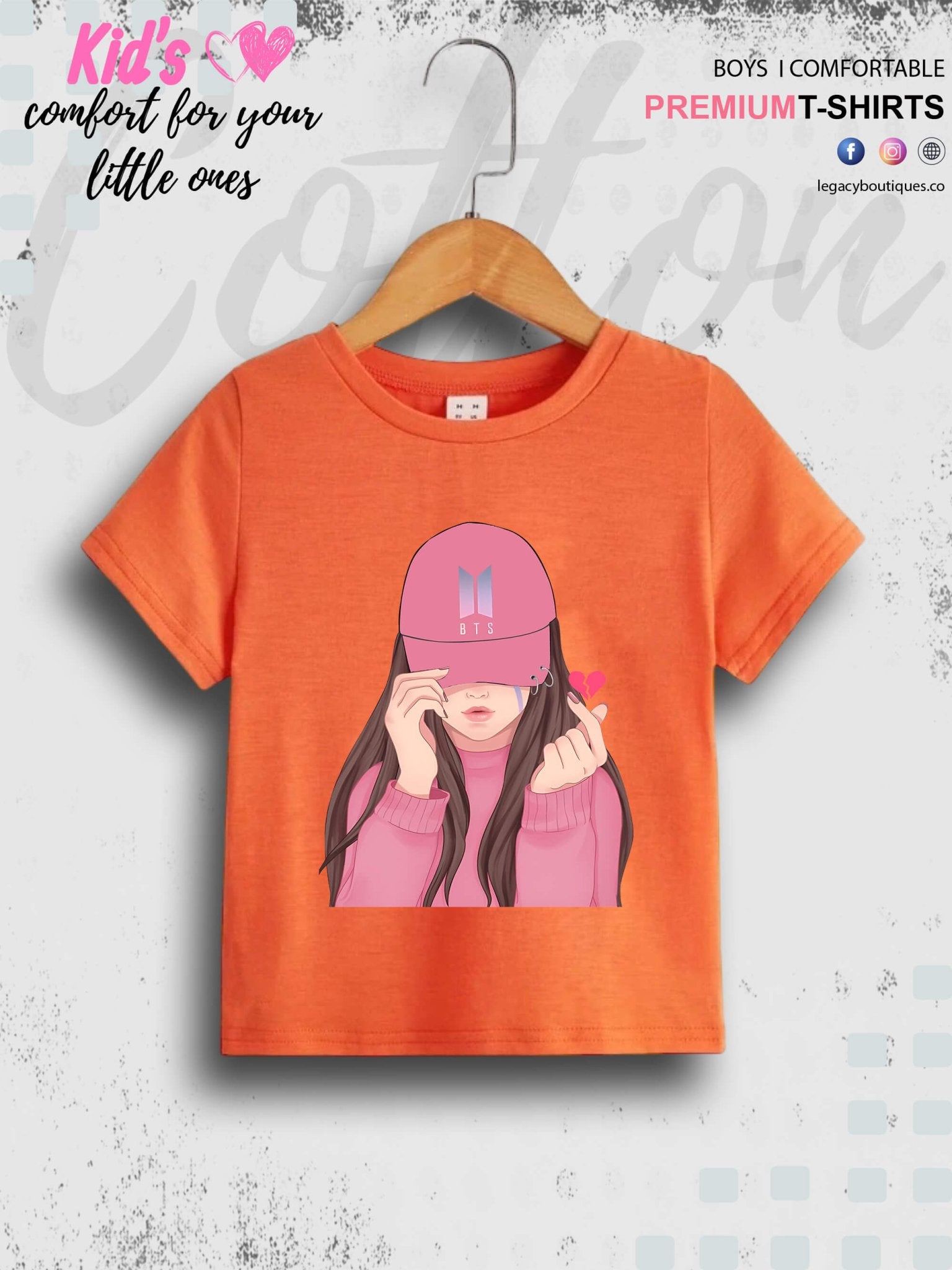 Cap Girl Printed Kids Girls High Quality T-Shirt In Best Price Only In Chittagong Legacy Boutiques Legacy Boutiques