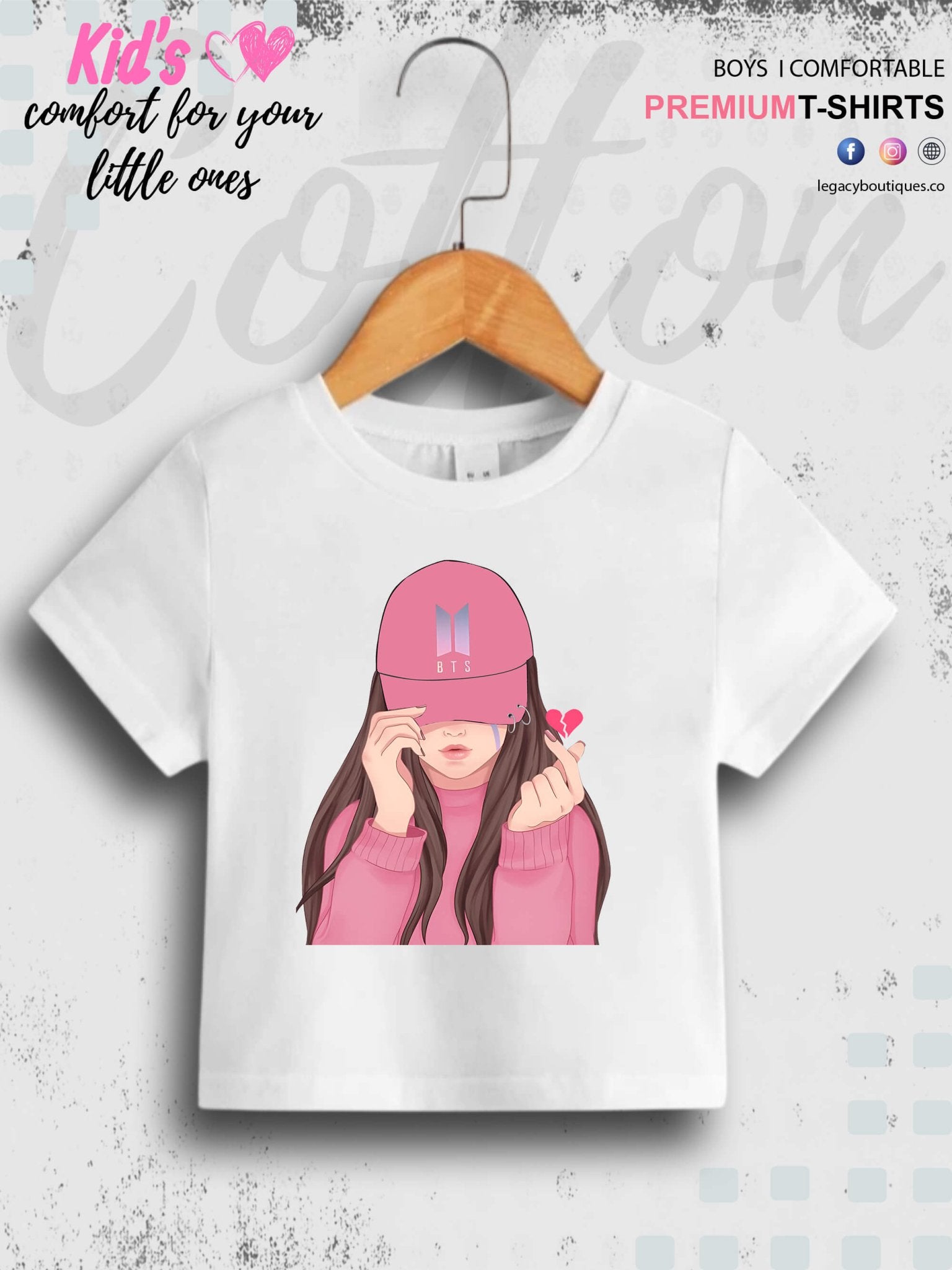 Cap Girl Printed Kids Girls High Quality T-Shirt In Best Price Only In Chittagong Legacy Boutiques Legacy Boutiques