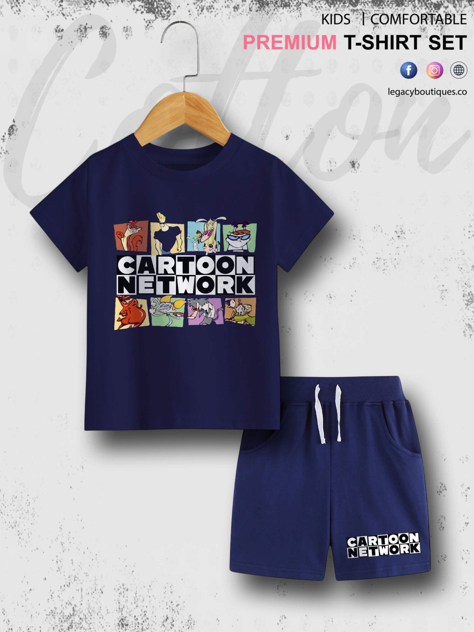 Cartoon Network Printed 6 Month To 6 Year Kids High Quality T-shirt Set Legacy Boutiques Legacy Boutiques