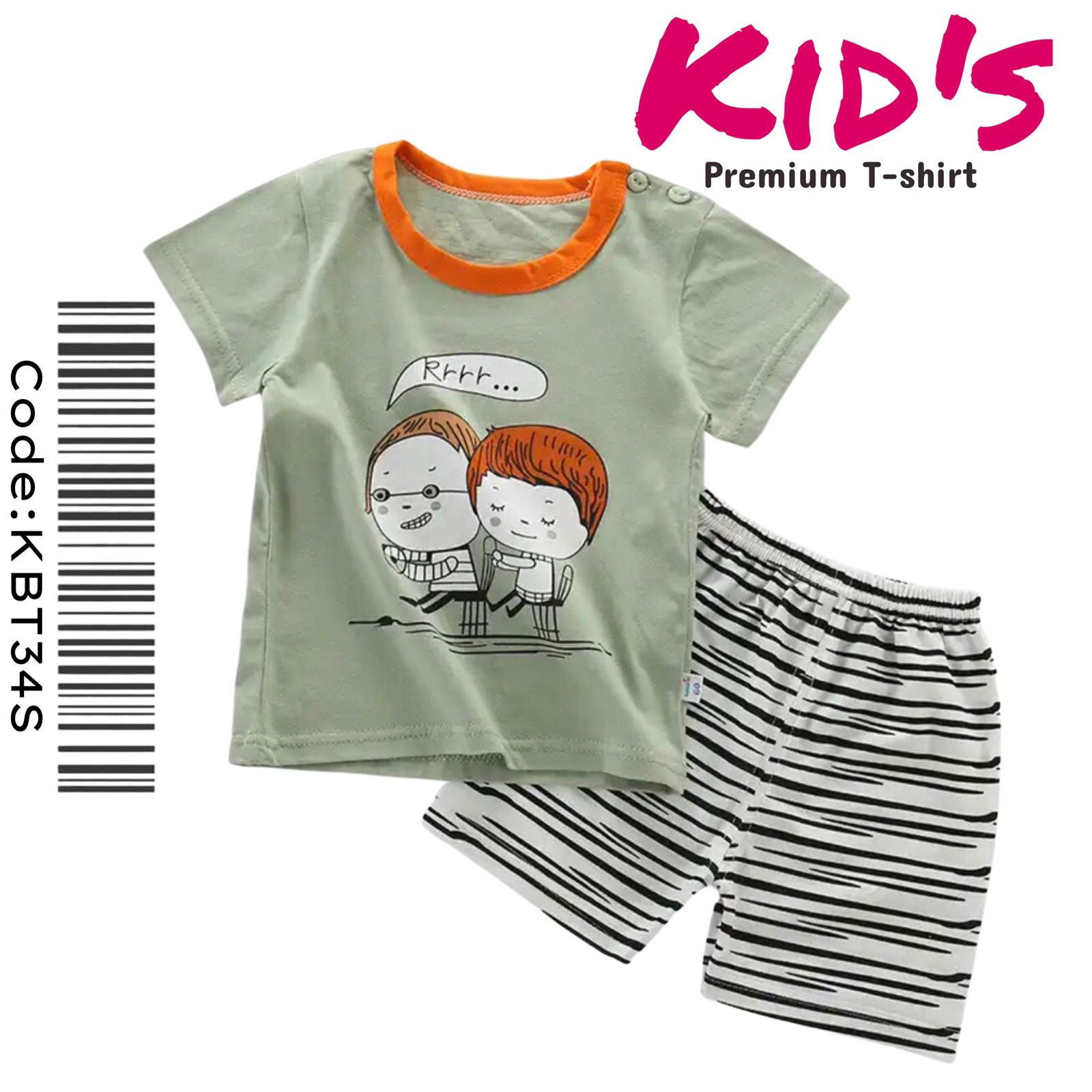 Cartoon Print Baby & Kids Comfortable T-shirt Set Legacy Boutiques Legacy Boutiques
