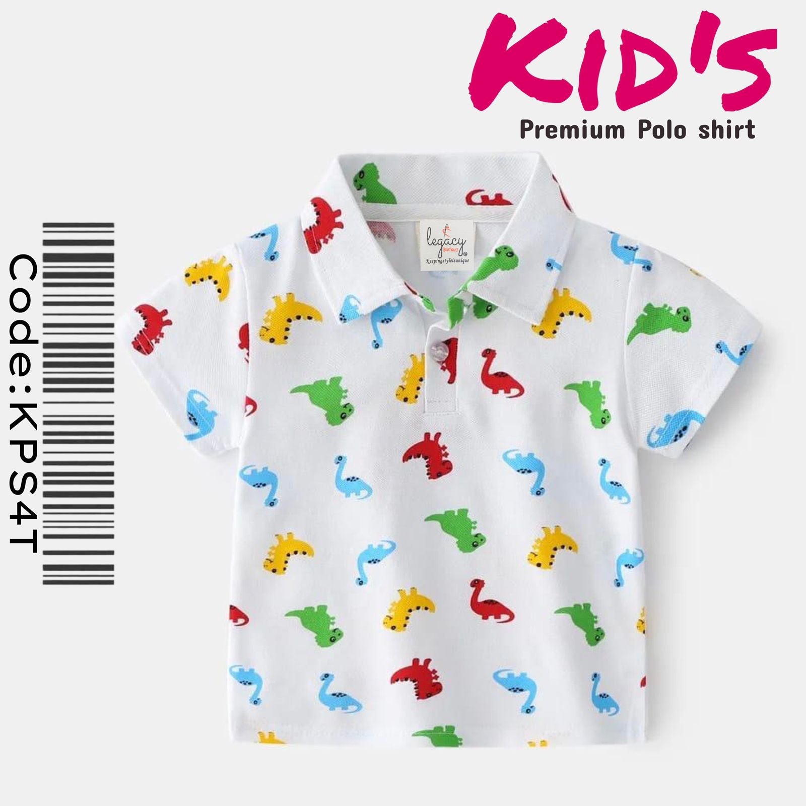 Cartoon Print Baby & Kids Super Comfortable Polo shirt Legacy Boutiques Legacy Boutiques