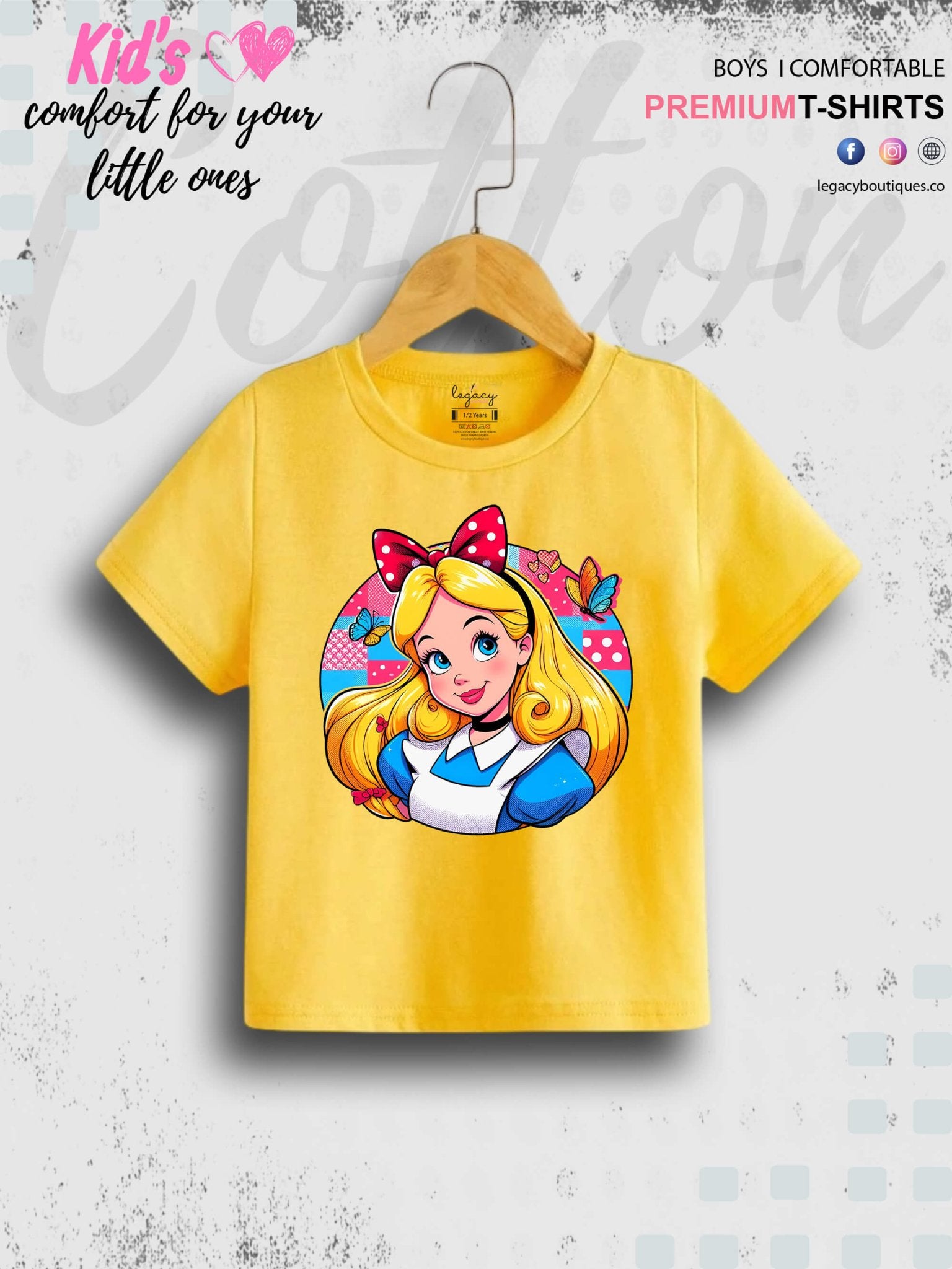 Chef Cinderella Printed Premium Quality T-Shirt For Baby Girls In Lowest Price Only In BD Legacy Boutiques Legacy Boutiques