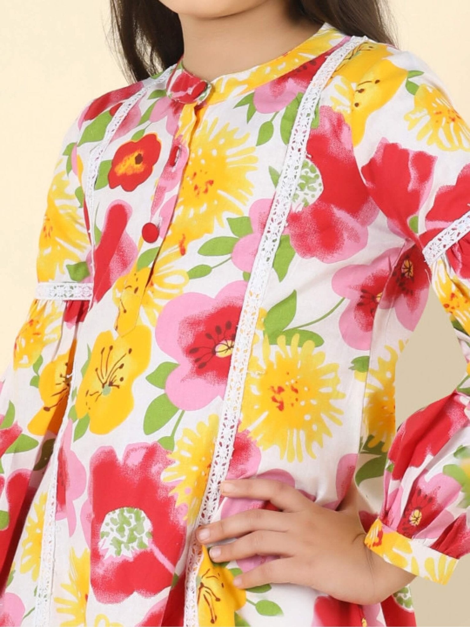 Chromatic Cloud Abstract Print Kaftan Tunic - Girls Pastel Polka Dot Dress Legacy Boutiques Legacy Boutiques