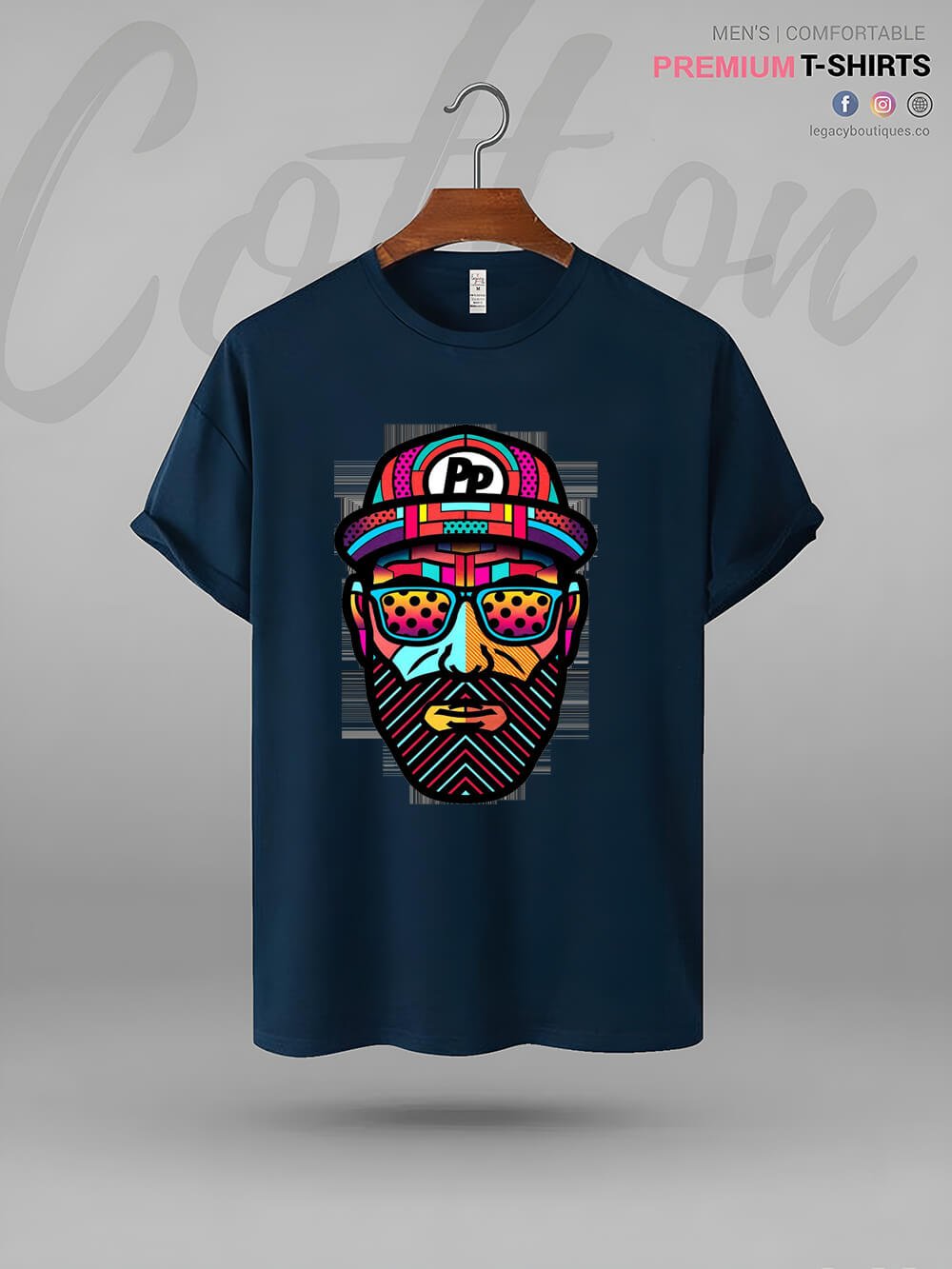 Cool Man Face Logo Printed Premium Quality Mens Tshirt In Lowest Price Legacy Boutiques Legacy Boutiques