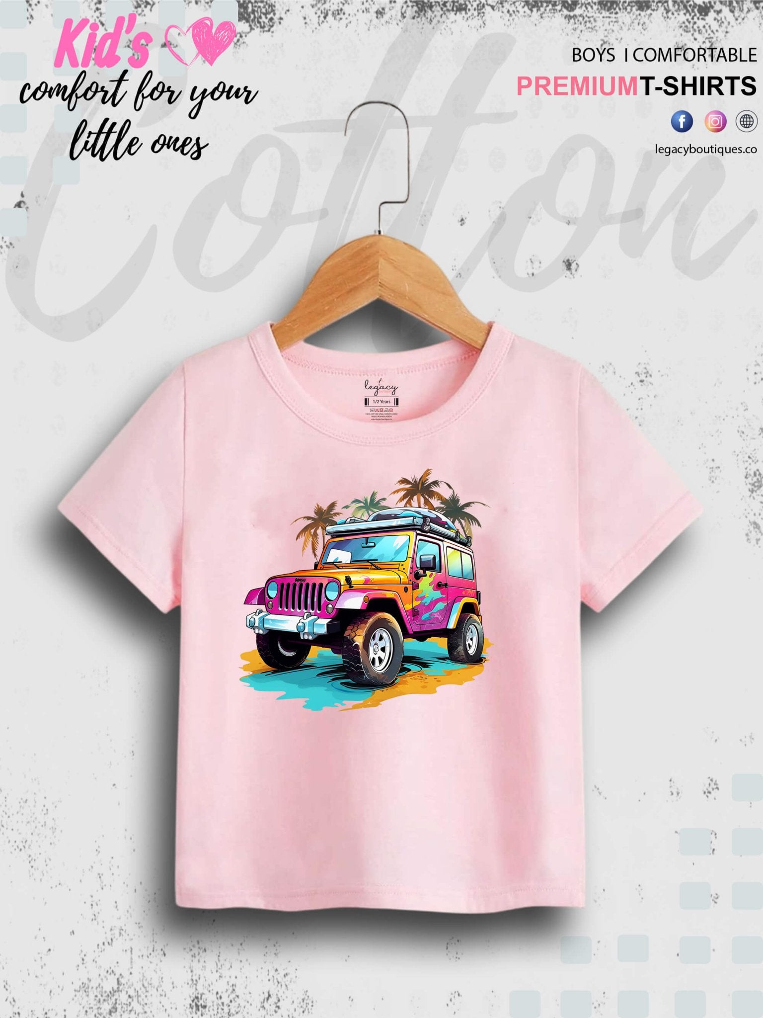 Cool Off Road Jeep Car Print Baby Boys T-Shirt In Lowest Price Only In Dhaka Legacy Boutiques Legacy Boutiques