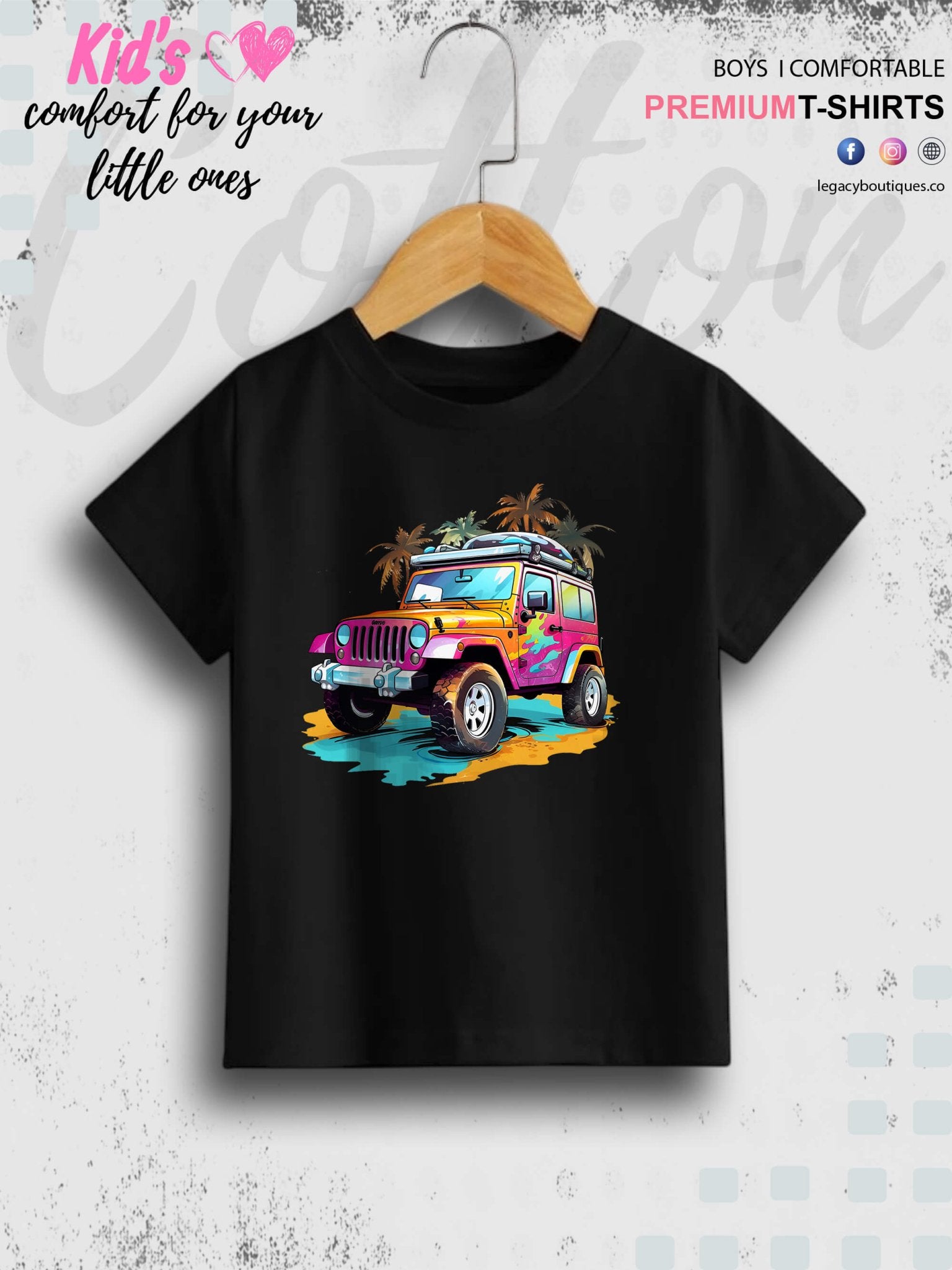 Cool Off Road Jeep Car Print Baby Boys T-Shirt In Lowest Price Only In Dhaka Legacy Boutiques Legacy Boutiques