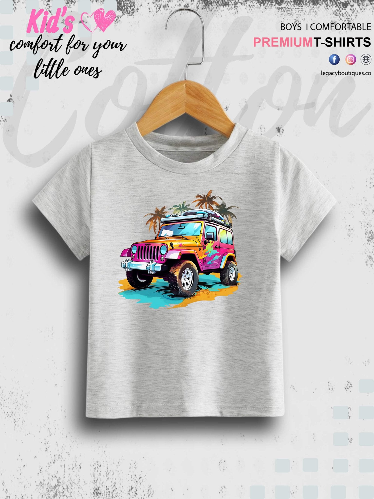 Cool Off Road Jeep Car Print Baby Boys T-Shirt In Lowest Price Only In Dhaka Legacy Boutiques Legacy Boutiques