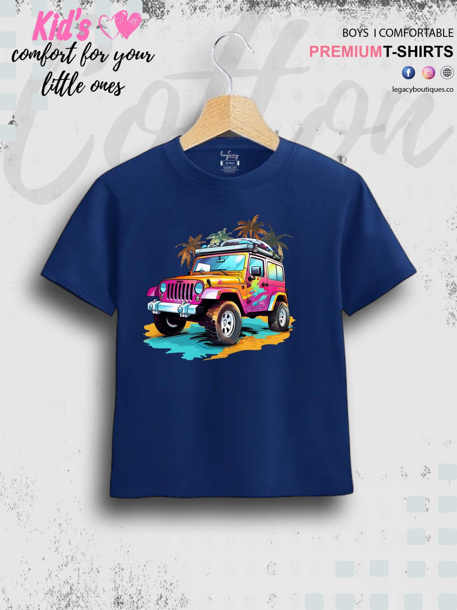Cool Off Road Jeep Car Print Baby Boys T-Shirt In Lowest Price Only In Dhaka Legacy Boutiques Legacy Boutiques