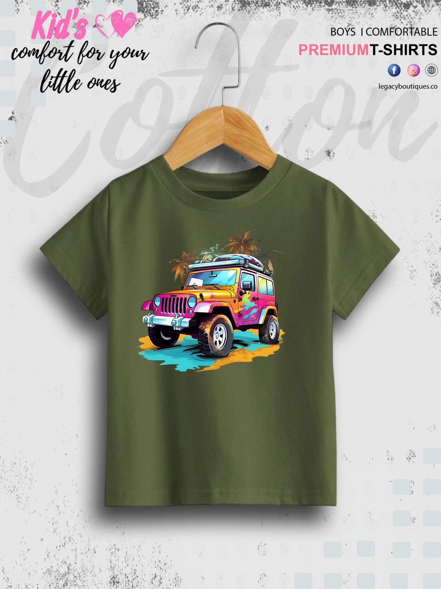 Cool Off Road Jeep Car Print Baby Boys T-Shirt In Lowest Price Only In Dhaka Legacy Boutiques Legacy Boutiques