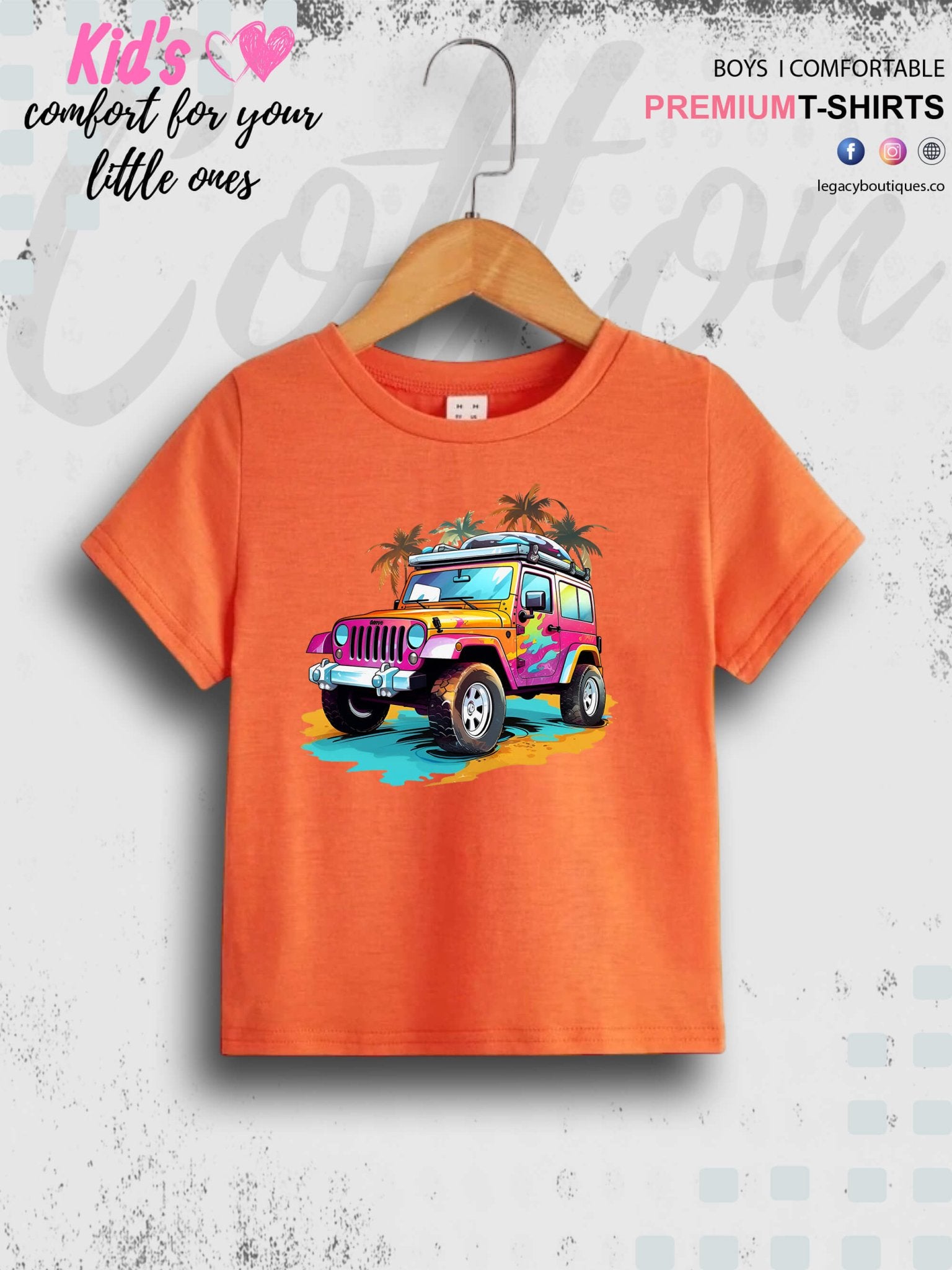 Cool Off Road Jeep Car Print Baby Boys T-Shirt In Lowest Price Only In Dhaka Legacy Boutiques Legacy Boutiques