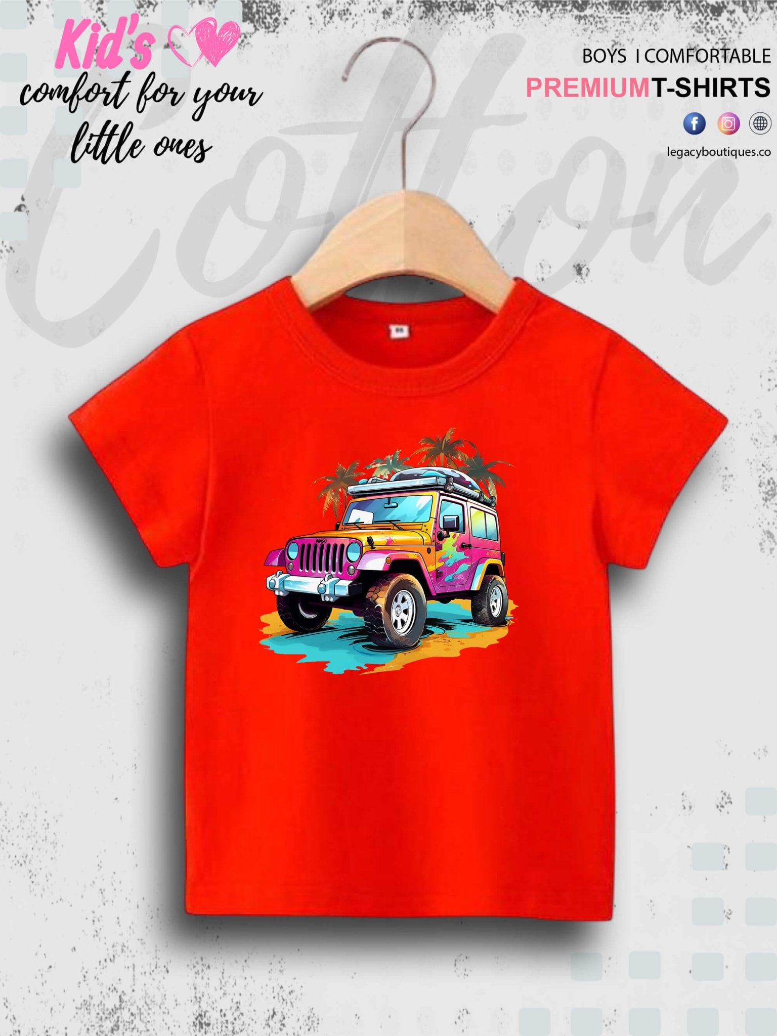 Cool Off Road Jeep Car Print Baby Boys T-Shirt In Lowest Price Only In Dhaka Legacy Boutiques Legacy Boutiques