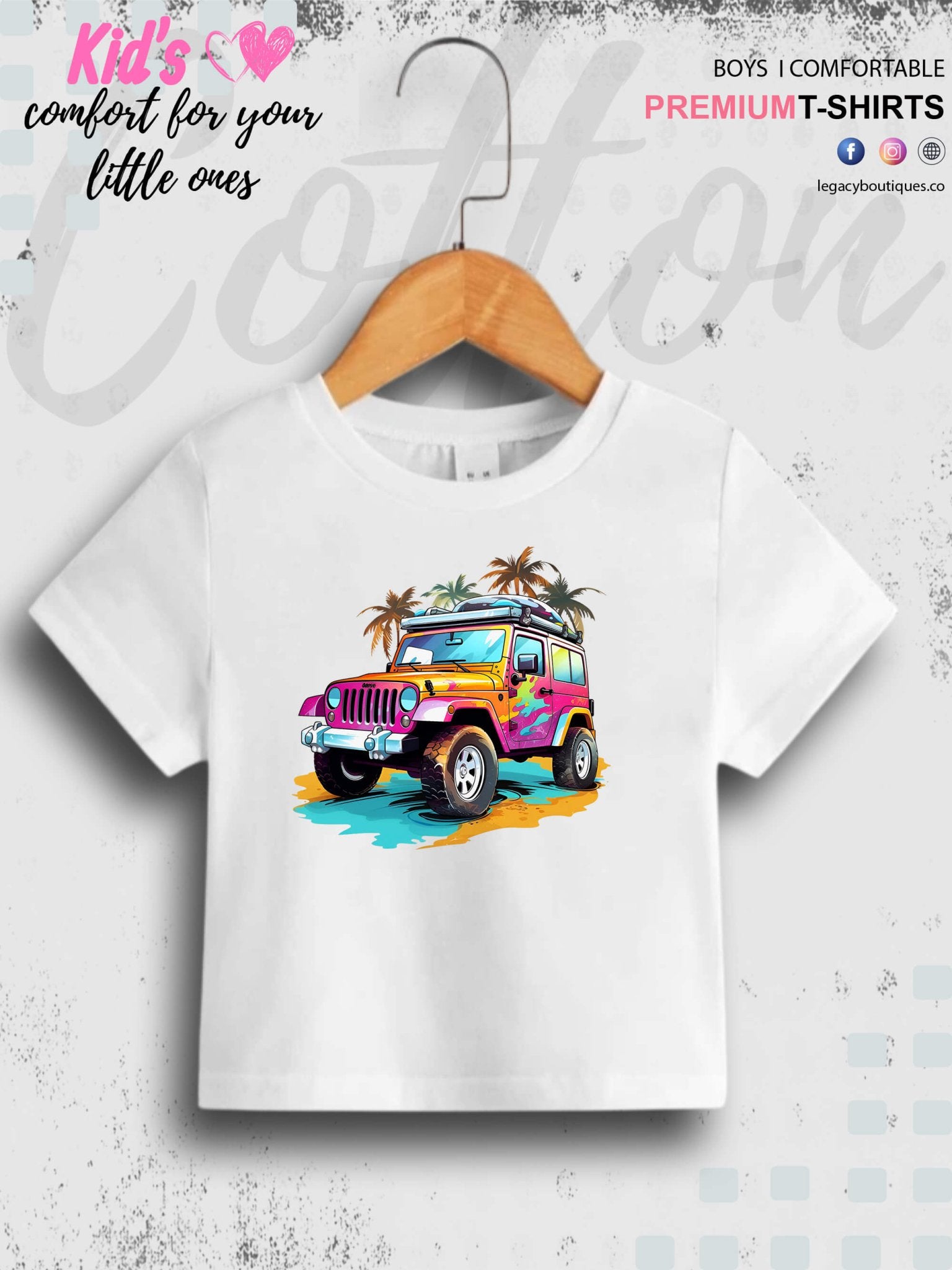 Cool Off Road Jeep Car Print Baby Boys T-Shirt In Lowest Price Only In Dhaka Legacy Boutiques Legacy Boutiques