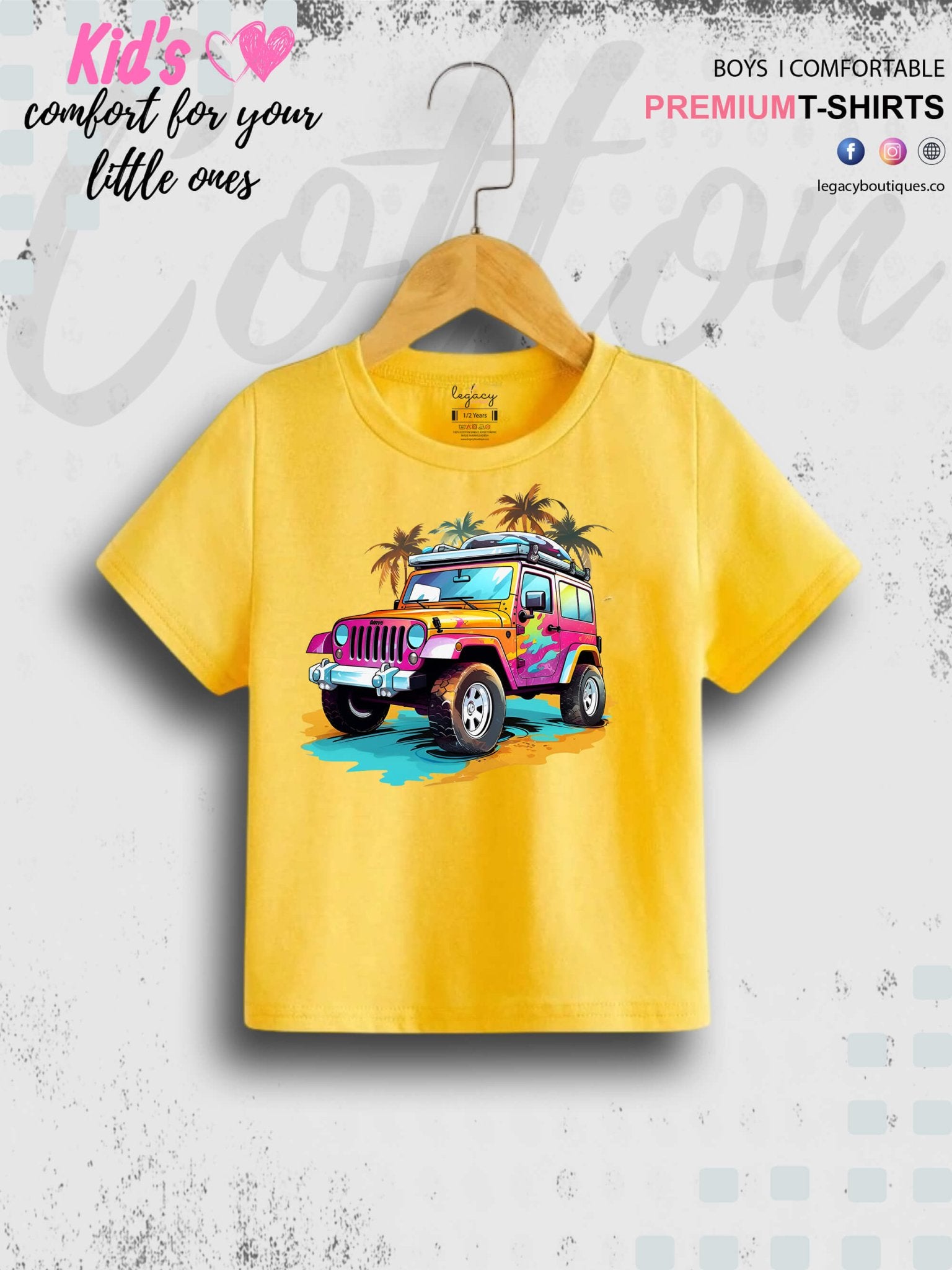 Cool Off Road Jeep Car Print Baby Boys T-Shirt In Lowest Price Only In Dhaka Legacy Boutiques Legacy Boutiques